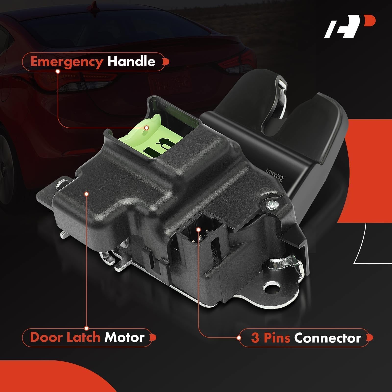 A-Premium Rear Door Lock Latch Actuator Compatible with 2012 2013 2014 2015 2016 2017, Sedan, Without Keyless Entry, Door Lock L