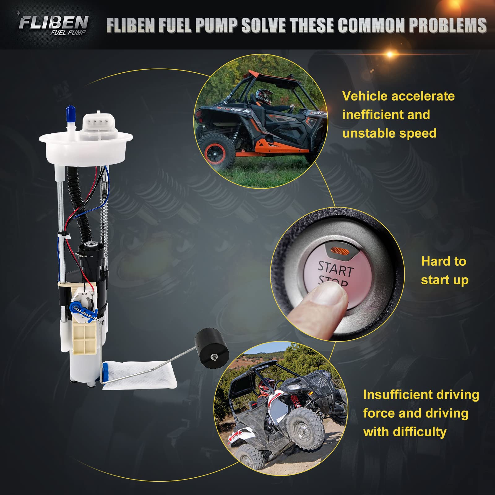 2204852 Fuel Pump Assembly Compatible With Polaris Ranger 900 Crew/Crew Eps 2014-2019 & Ranger 900 Xp 2013-2019 & Ranger Xp 1000