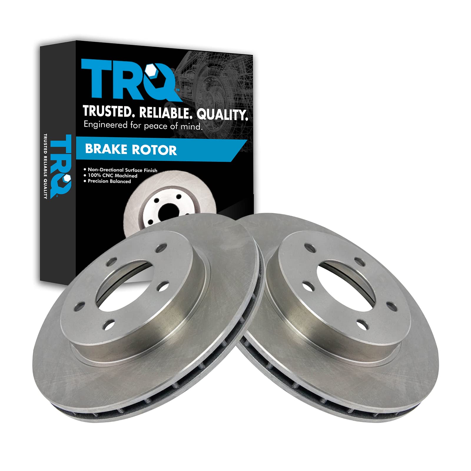 Trq Front Brake Rotors Set Vented Compatible With 1993-1997 Chrysler Concorde 1994-1997 Lhs 1994-1996 New Yorker Dodge Intrepid