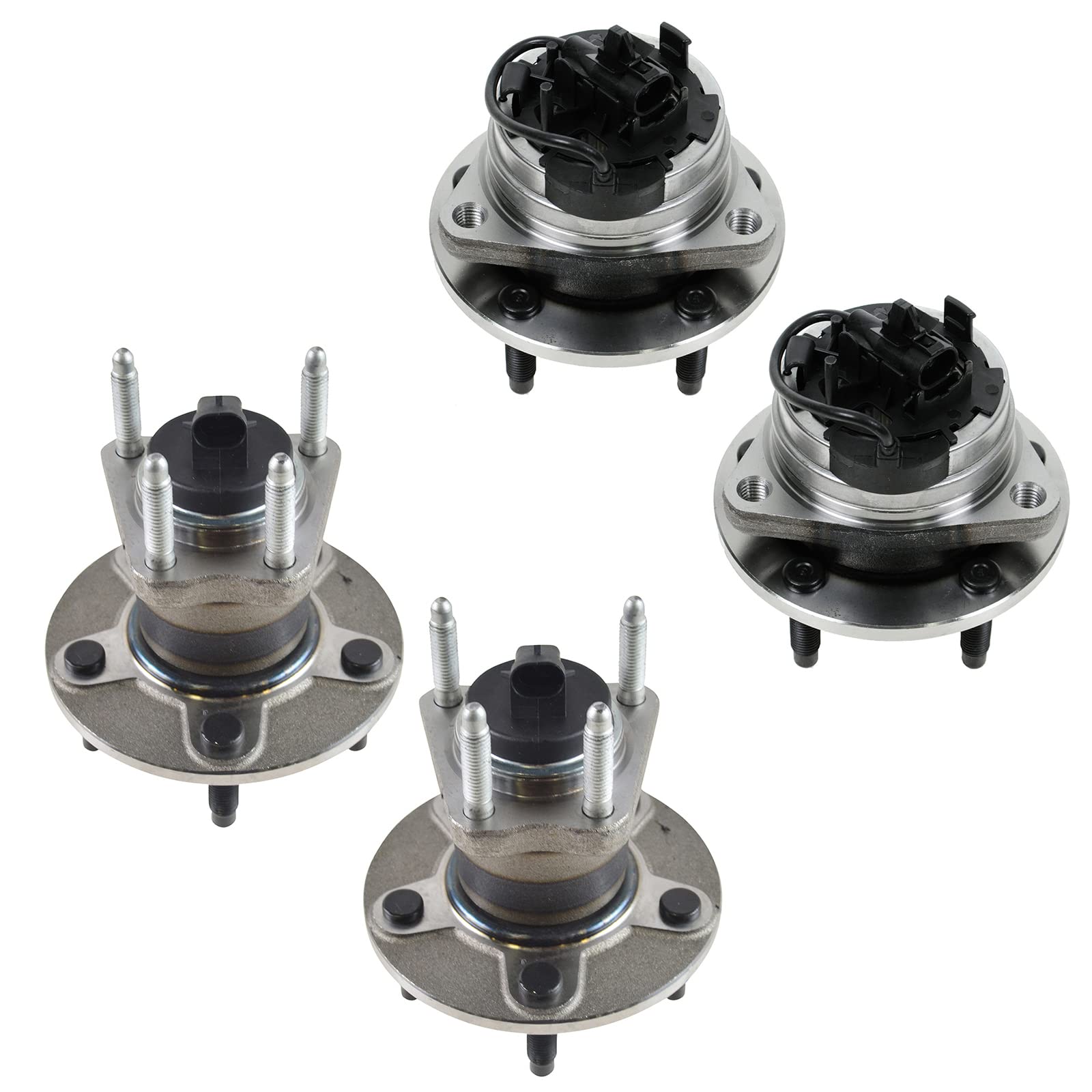 Trq Wheel Hub Bearings Assembly Set Compatible With 2009-2010 Chevrolet Cobalt 2008-2010 Hhr 2004-2012 Malibu 2005-2010 Pontiac