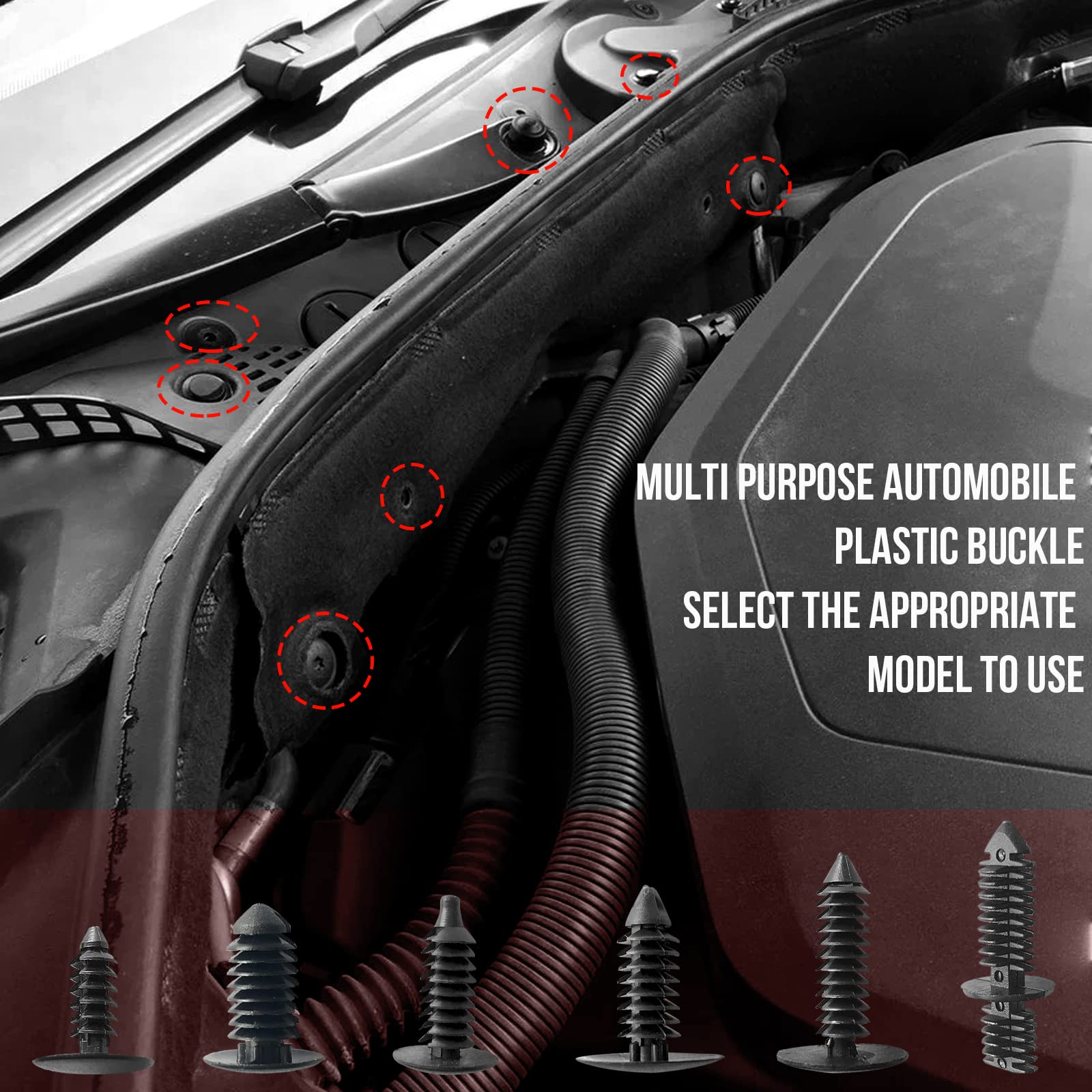 146Pcs Auto Body Clips Nylon Bumper Shield Retainer Clip, Fender Flar, Blind Rivet & Rocker Moulding Clips, With Fastener Remover