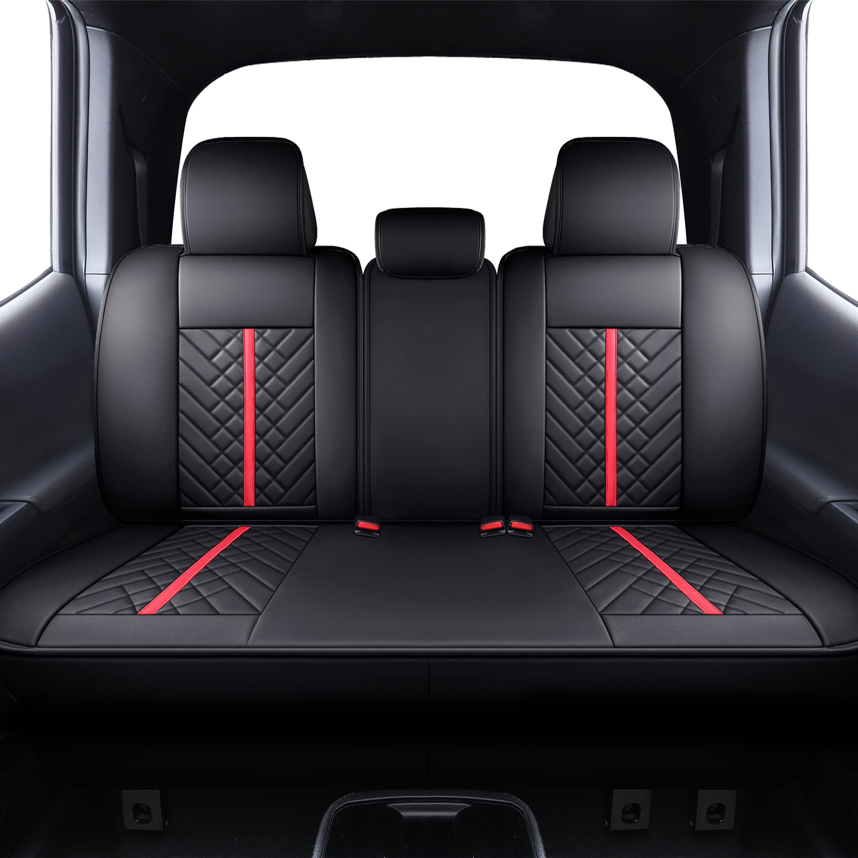 Tomatoman Toyota Tacoma Rear Seat Covers 2005-2022 2023 2024 TRD Sport Off Road Limited SR5 V6 Crew Double Extended Cab Truck Ai