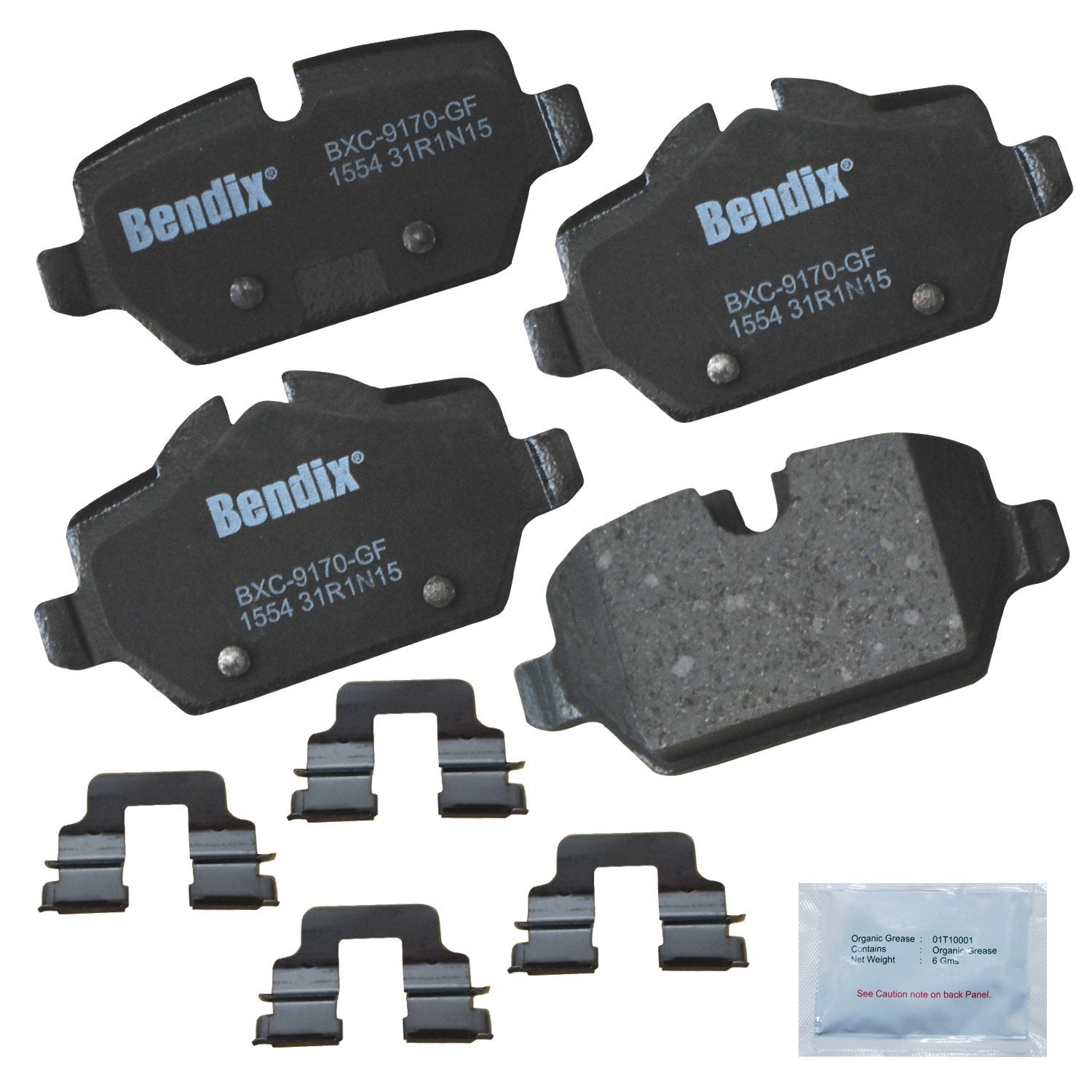 Bendix Priority1 Cfc1554 Ceramic Rear Brake Pads For Mini Cooper Countryman 2016-2011, Cooper Paceman 2016-2013