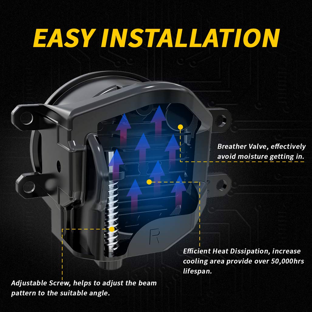 Z-Offroad New Led Fog Lights For 2016-2022 Tacoma 2009-2013 Camry Corolla 2014-2022 4Runner 2014-2019 Tundra Truck Driving Lamps