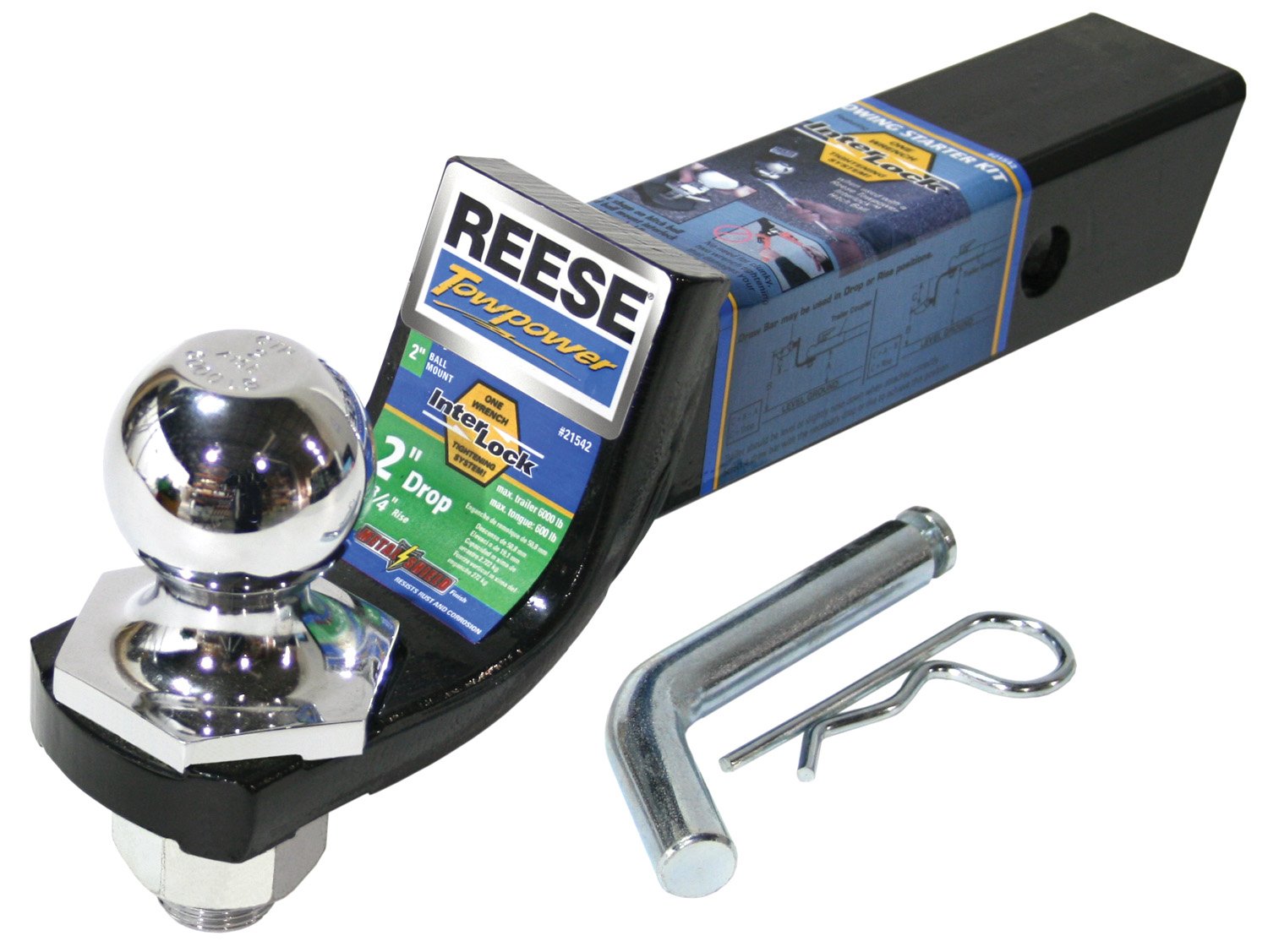 Reese Towpower 21542 Class Iii Towing Starter Kit, Black With Ch Ball