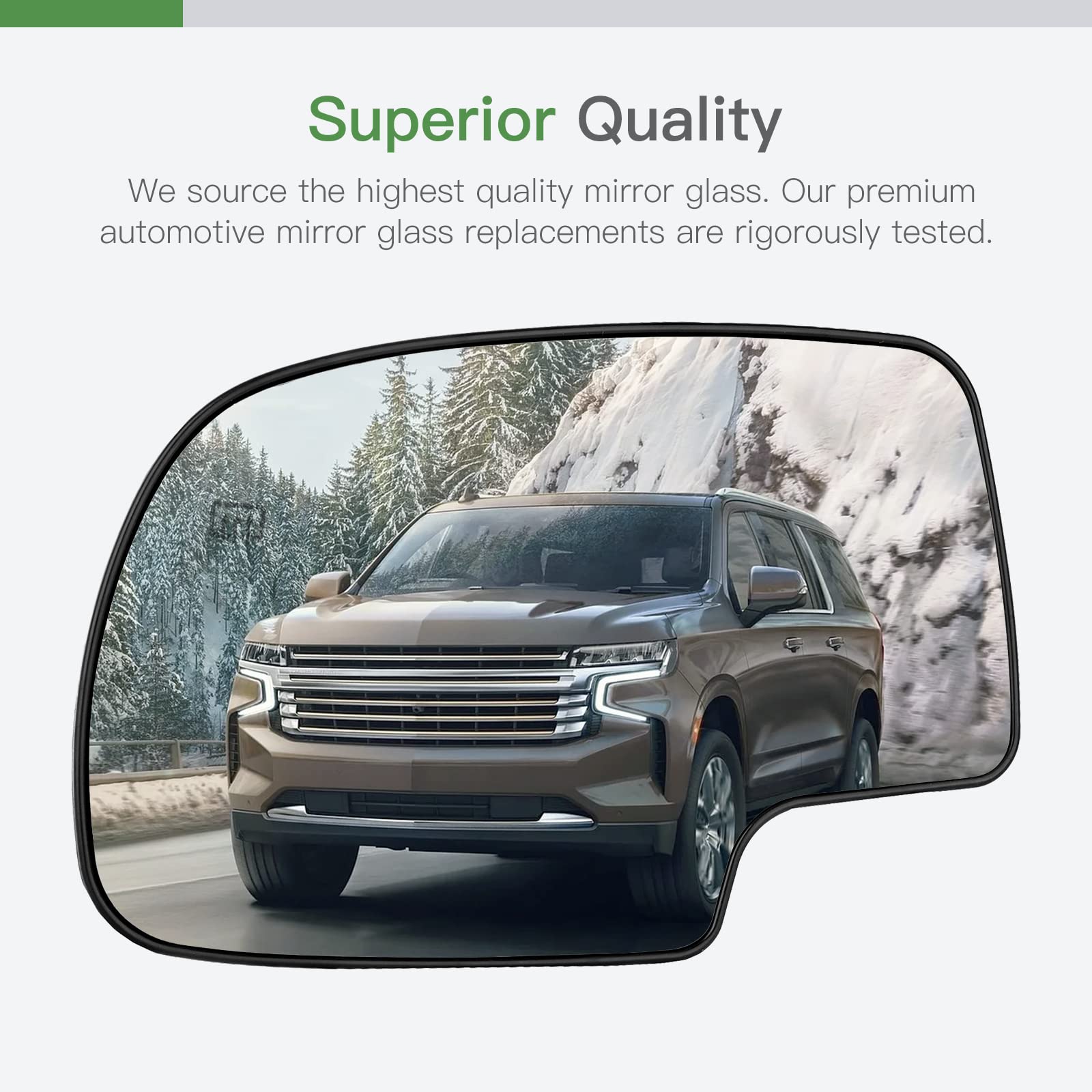 Scitoo Exterior Mirror Replacement Glass,Fit For Chevy Exterior Accessories Mirrors Glass Fit 03-07 For Chevy For Gmc Silverado Sierra 1500/2500 Hd/3500 Classic Models With Power Heated (Pair)