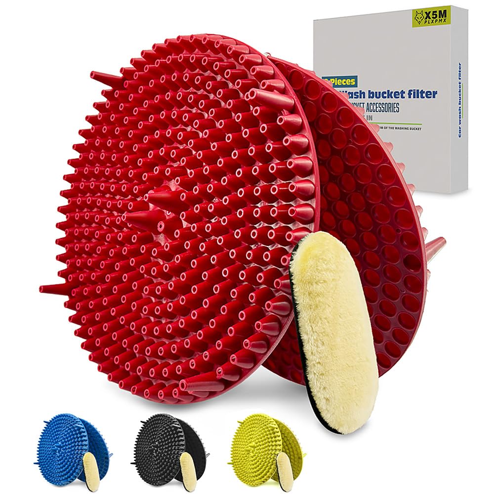 2 Pack 5 Gallon Car Wash Bucket Grit Trap Insert,Detailing Kit Accessories With Dirt & Debris Remover For Microfiber Mitts, Clot