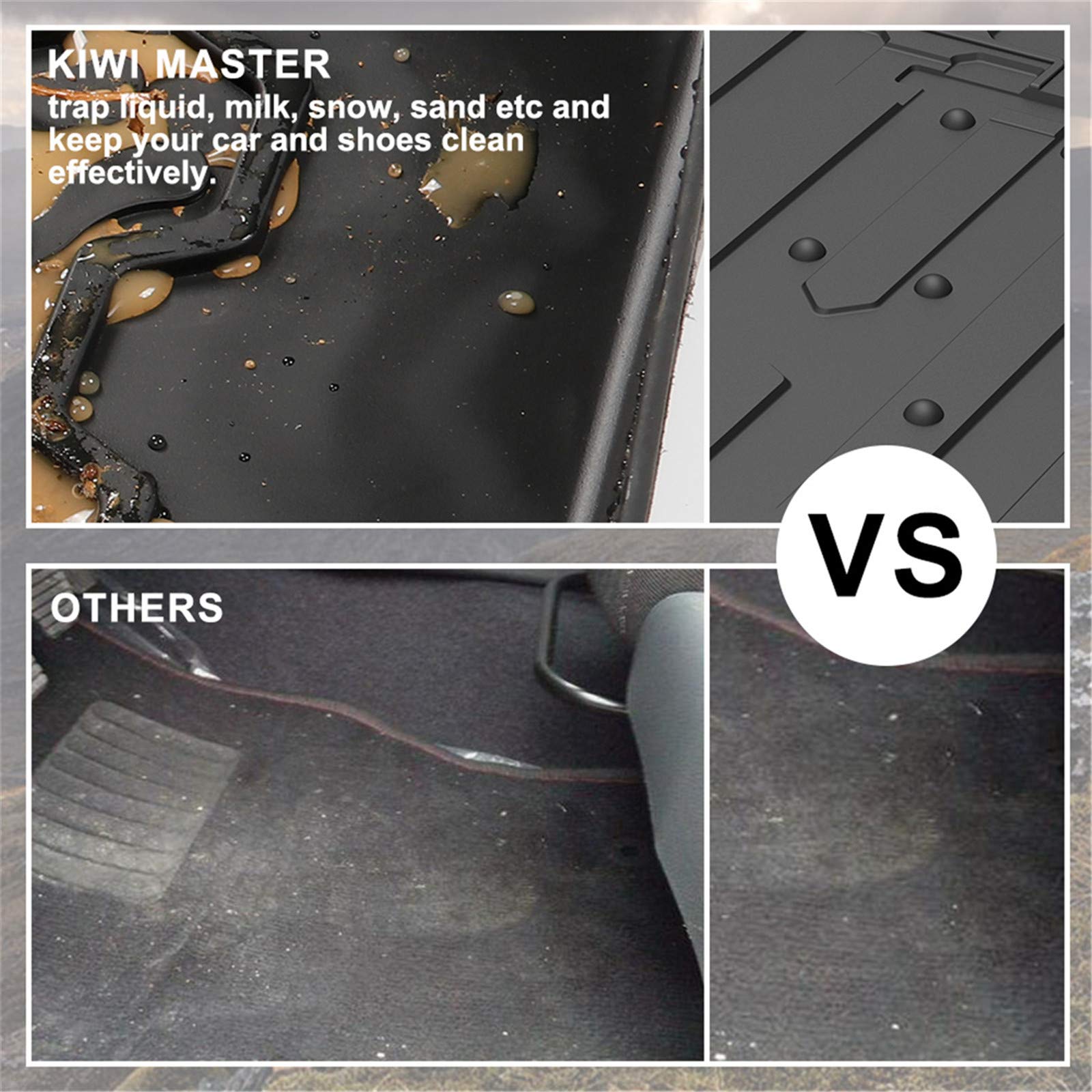 Kiwi Master Bed Liner Mat Compatible For 2016-2024 Honda Pioneer 1000-5 Accessories All Weather Protector Slush Cargo Trunk Tray Liner Black