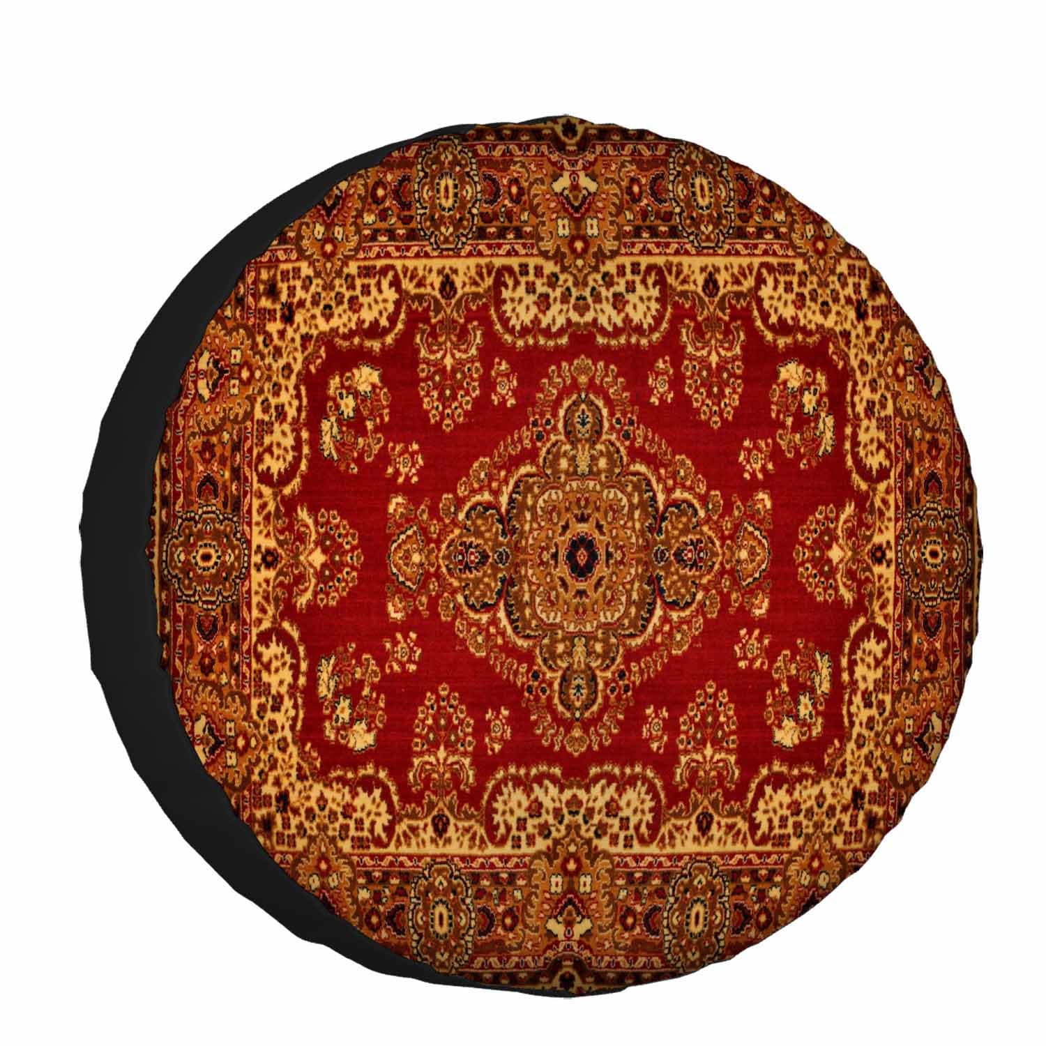 Carpet Texture Spare Tire Cover for RV Trailer Wheel Protectors Weatherproof Polyester Tire Case for All Cars SUV Camper Travel 