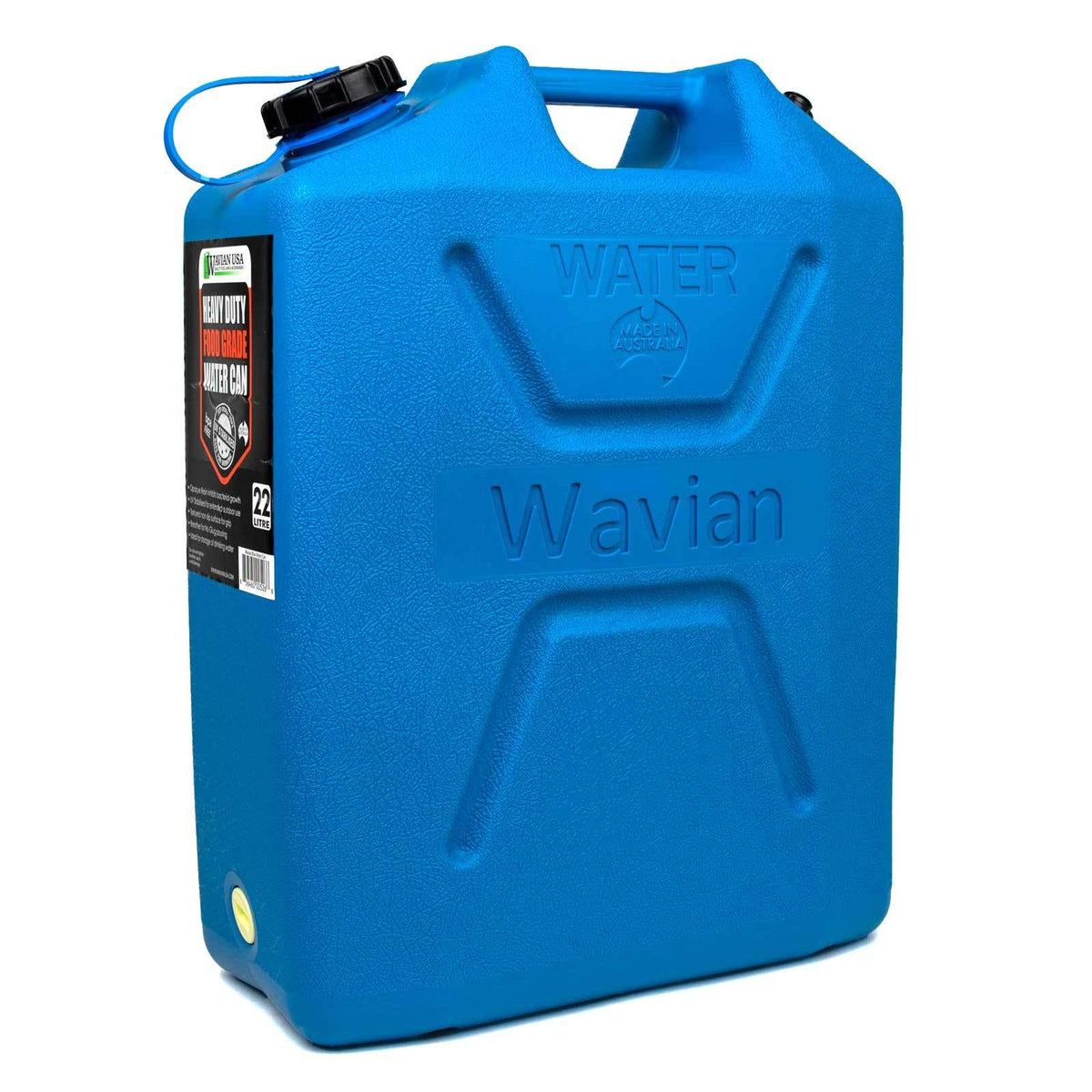 Wavian Usa 3216 Blue 22 L Heavy Duty Food Grade Water Can