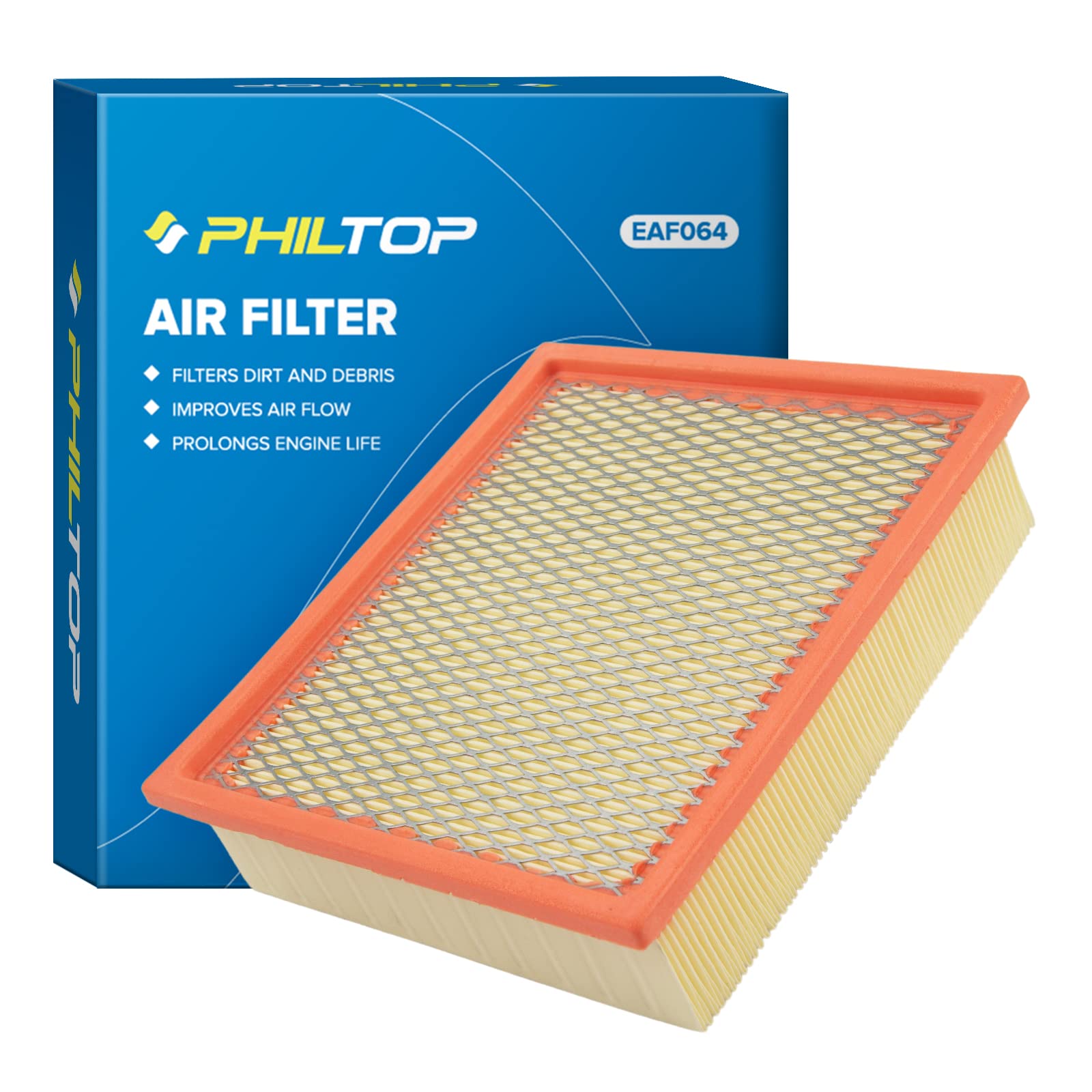 Philtop Engine Air Filter Ca8243 Replacement For Ford Explorer 1997-2001, Ranger 1997-2004 2009-2011 & Mercury Mountaineer 1997-