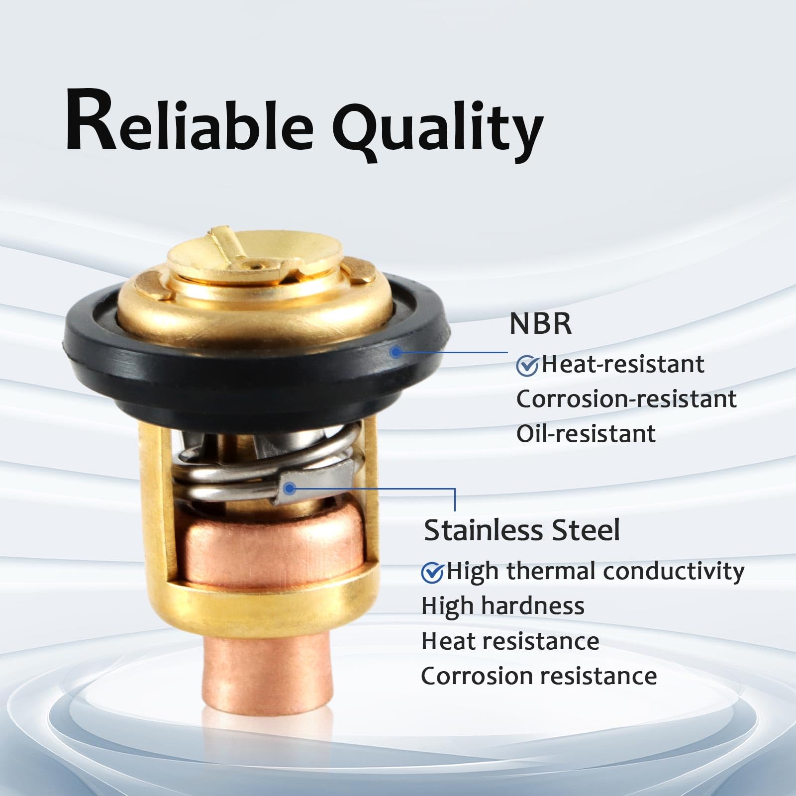 Himarklif Thermostat With 2 Gaskets Compatible With Johnson Evinrude 5-235 Hp Outboard Motors Replace#: 5005440 8330720 777260