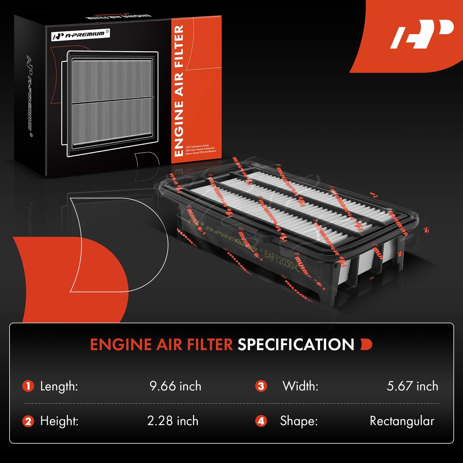 A-Premium 2-Pc Engine & Cabin Air Filter With Activated Carbon Compatible With Honda Cr-V Crv 2017-2022, Civic 2016-2021 1.5L