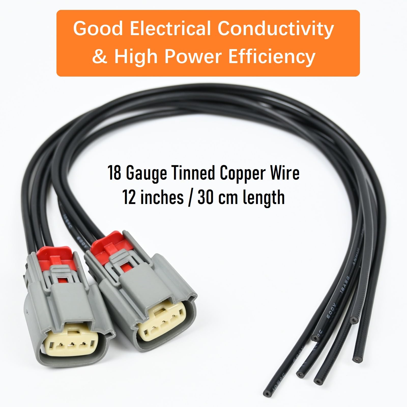 2Pcs Ignition Coil Connector Pigtail Harness Cu2Z-14S411-Afa For Ford Expedition F150 Explorer Flex Lobo Taurus Transit-150 Transit-250 Transit-350, For Lincoln Mks Mkt Navigator 3.5 V6 Engine