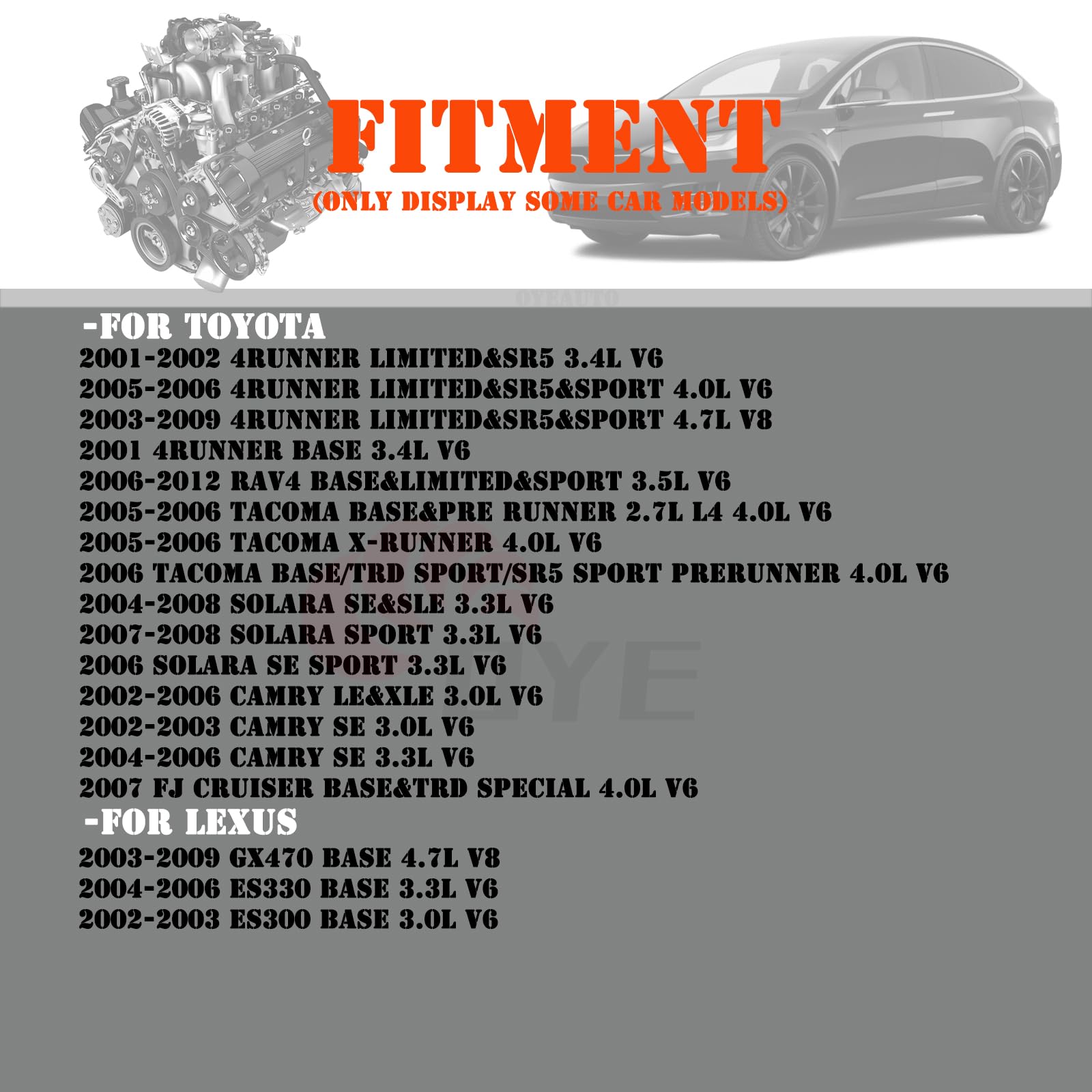Oxygen O2 Sensor 234-4261 Downstream Fit For Toyota 4Runner,Rav4,Tacoma,Solara,Camry,Fj Cruiser 2001-2012&Lexus Gx470,Es330,Es30