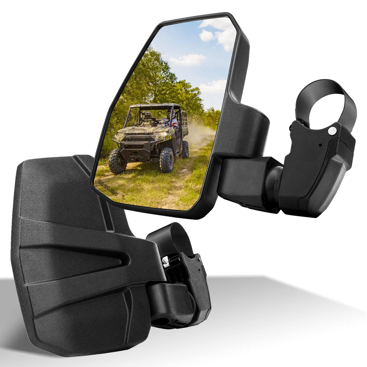SHEJISI UTV Side Mirrors,You No Longer Need to Adjust by Hand,Innovative Automatic Reset Function,for 1.5''-2.0'' Roll Cage,Comp