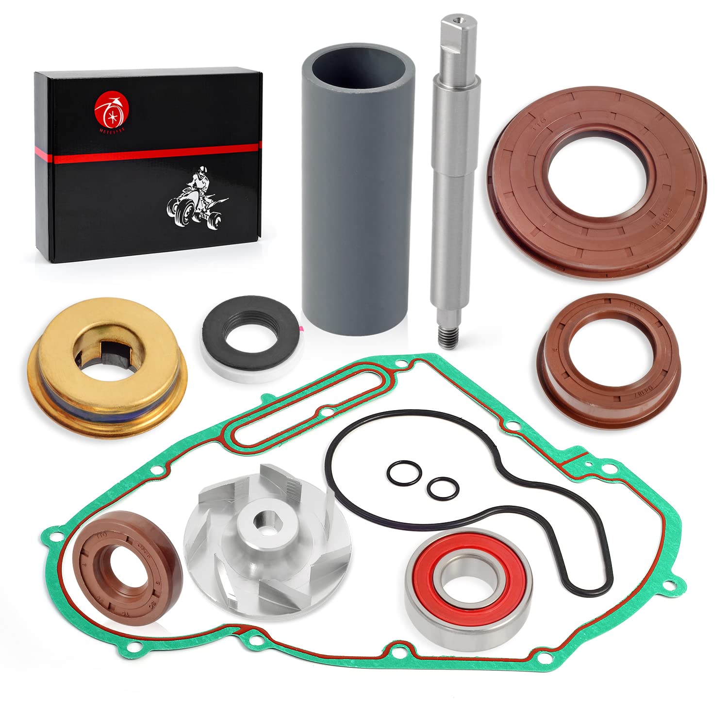 Water Pump Seal Rebuild Kit Impeller + Driver + Shaft + Oil Seal + Cover Gasket For Polaris Rzr 800 Ranger 700 800 Sportsman 600 700 800 2002-2014