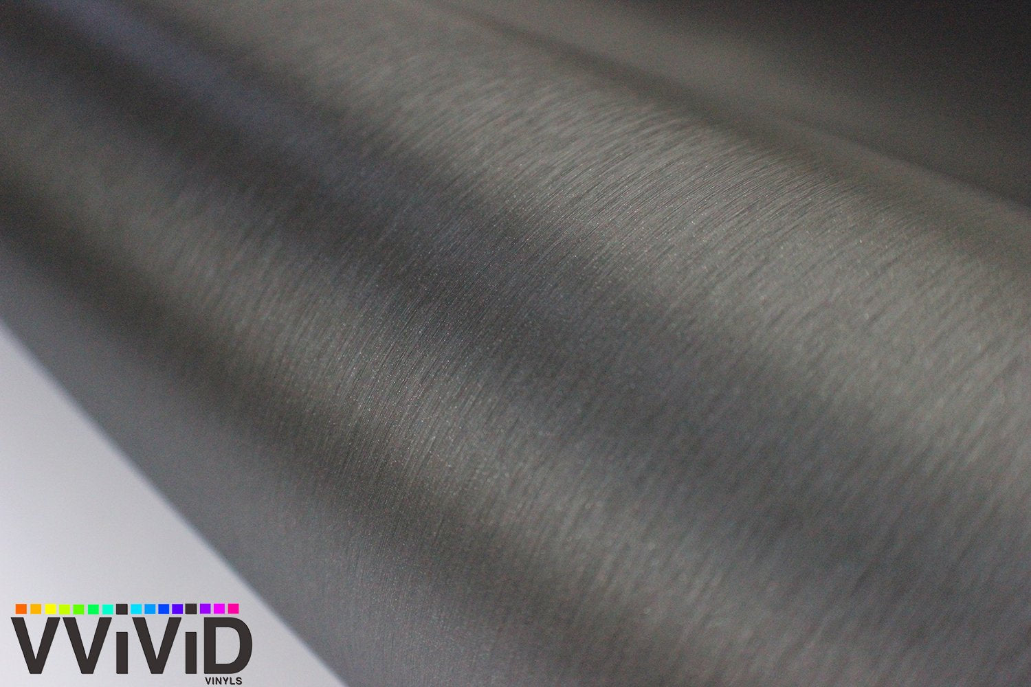 Vvivid Xpo Gunmetal Grey Brushed Metallic Steel Vinyl Wrap Roll With Air Release Technology (25Ft X 5Ft)