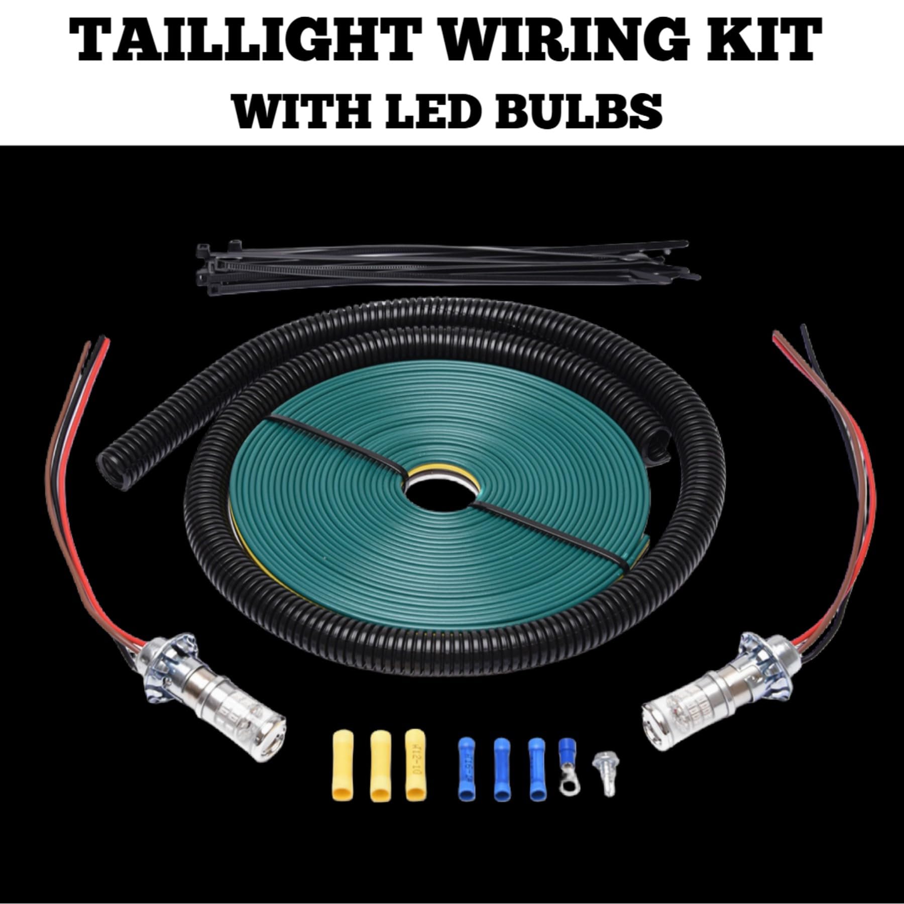 Roadmaster 152-LED Universal Taillight Wiring Kit with LED Bulbs | Enhanced Safety | Diodes Prevent Feedback between Vehicles |