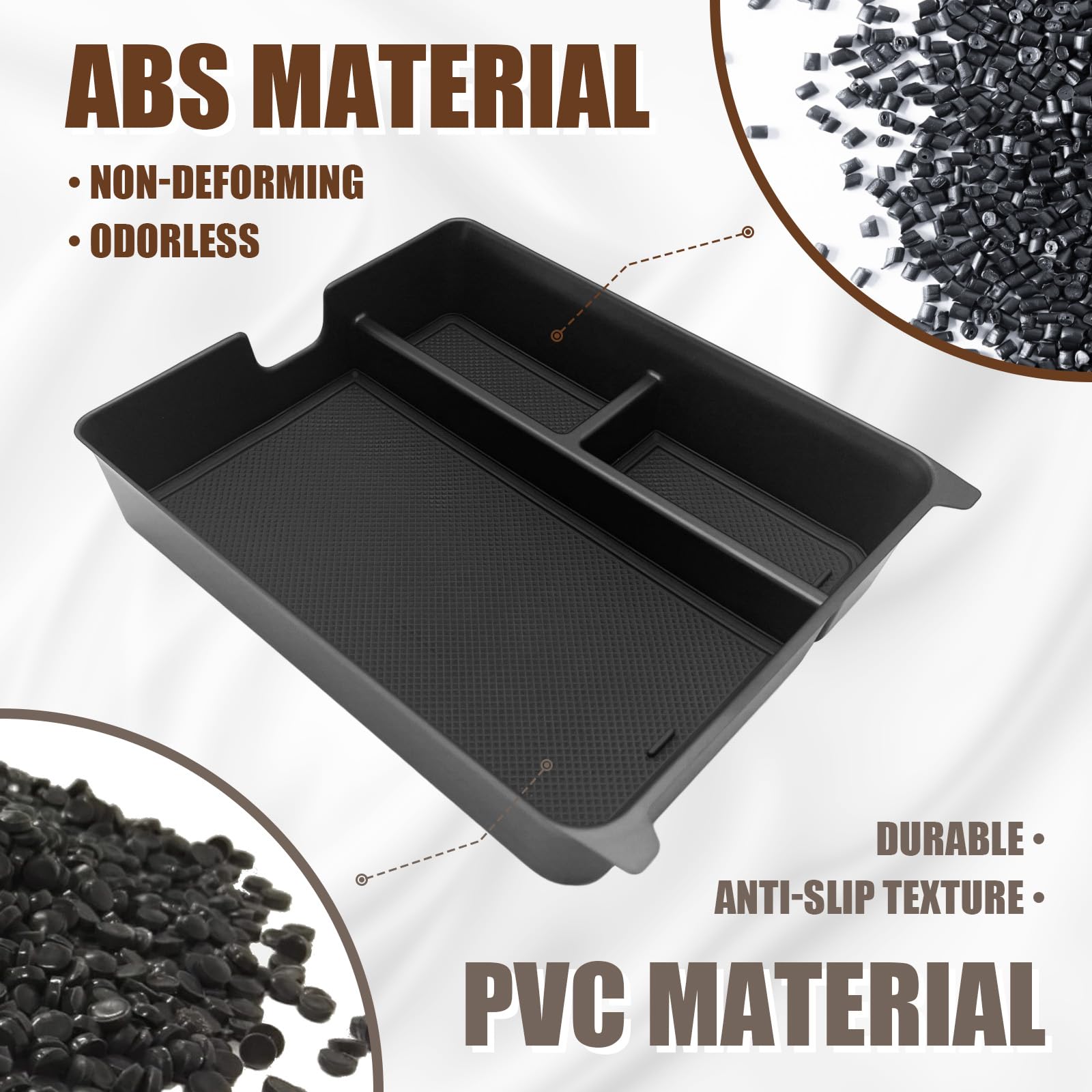 Muslogy Center Console Organizer Compatible with Honda Pilot 2023-2024, 2024 Ridgeline/Passport Center Console Storage Box Divid