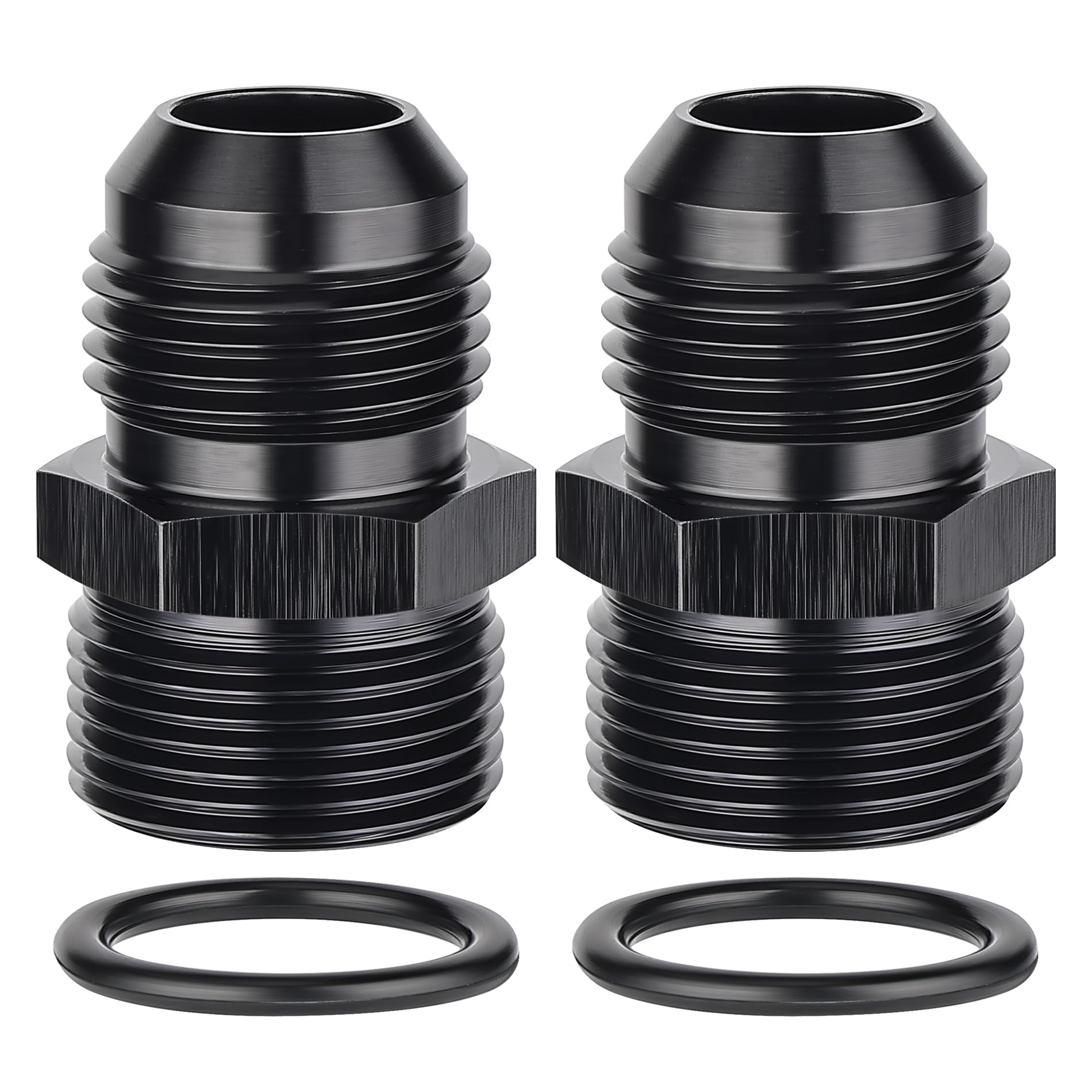 Evil Energy 10An Male Flare To M24 X 1.5Mm Male Metric Fitting Adapter Aluminium Alloy 2Pcs