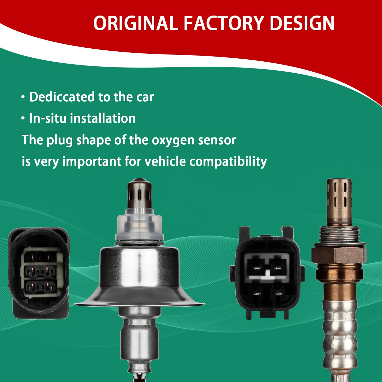 Necatuo 234-5029 234-4238 Upstream Downstream O2 Oxygen Sensor (Set Of 2) For Hyundai Genesis Coupe Santa Fe Tucson Kia Forte Ko