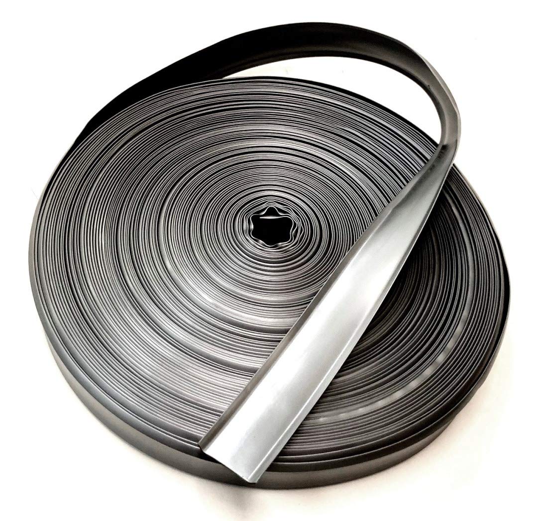 Qpn Silver Vinyl 7/8" Insert Molding Trim Screw Cover Rv Camper Travel Trailer (100 Ft, Silver)