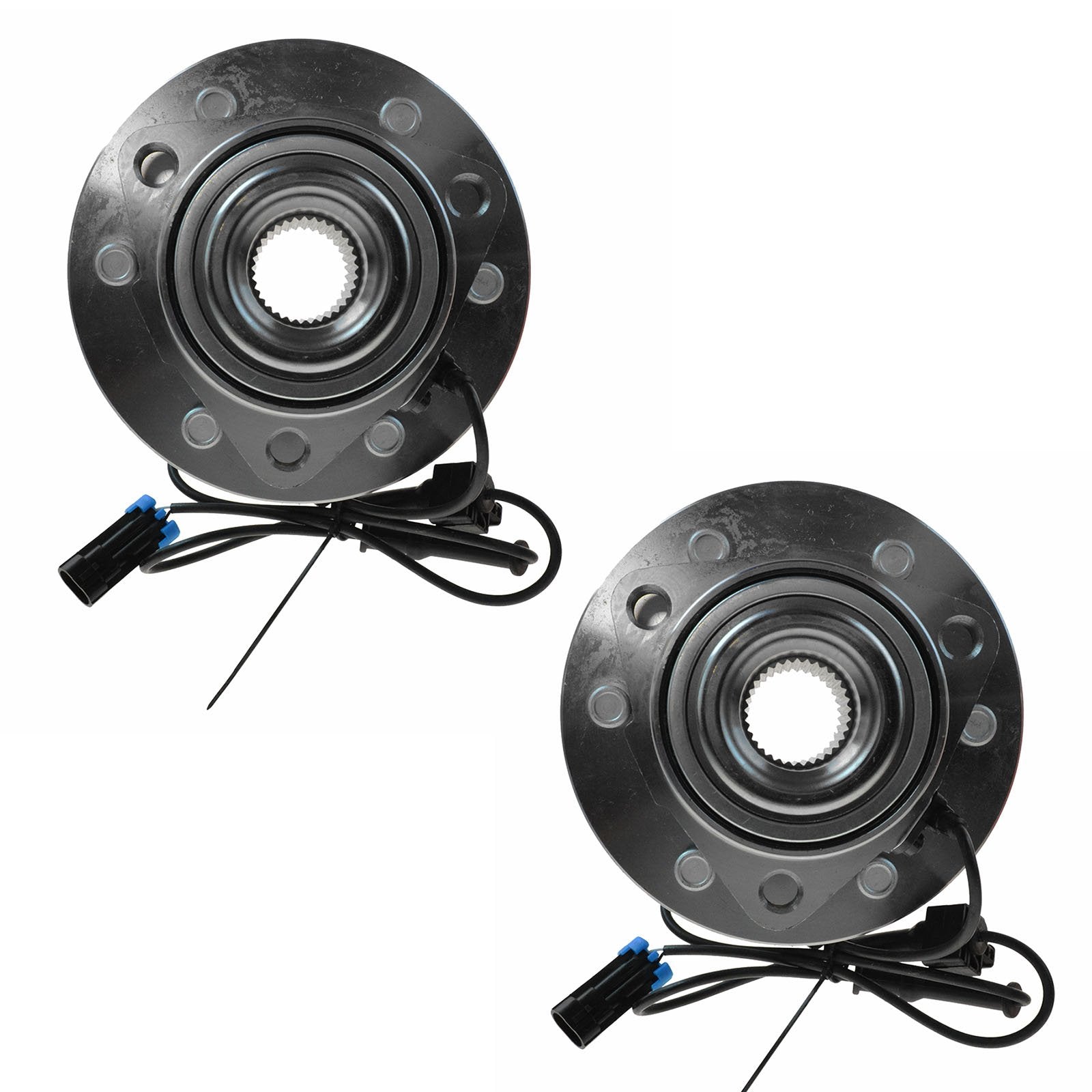 Trq Front Wheel Hub Bearings Assembly Set Compatible With 2006-2010 Hummer H3 2009-2010 H3T