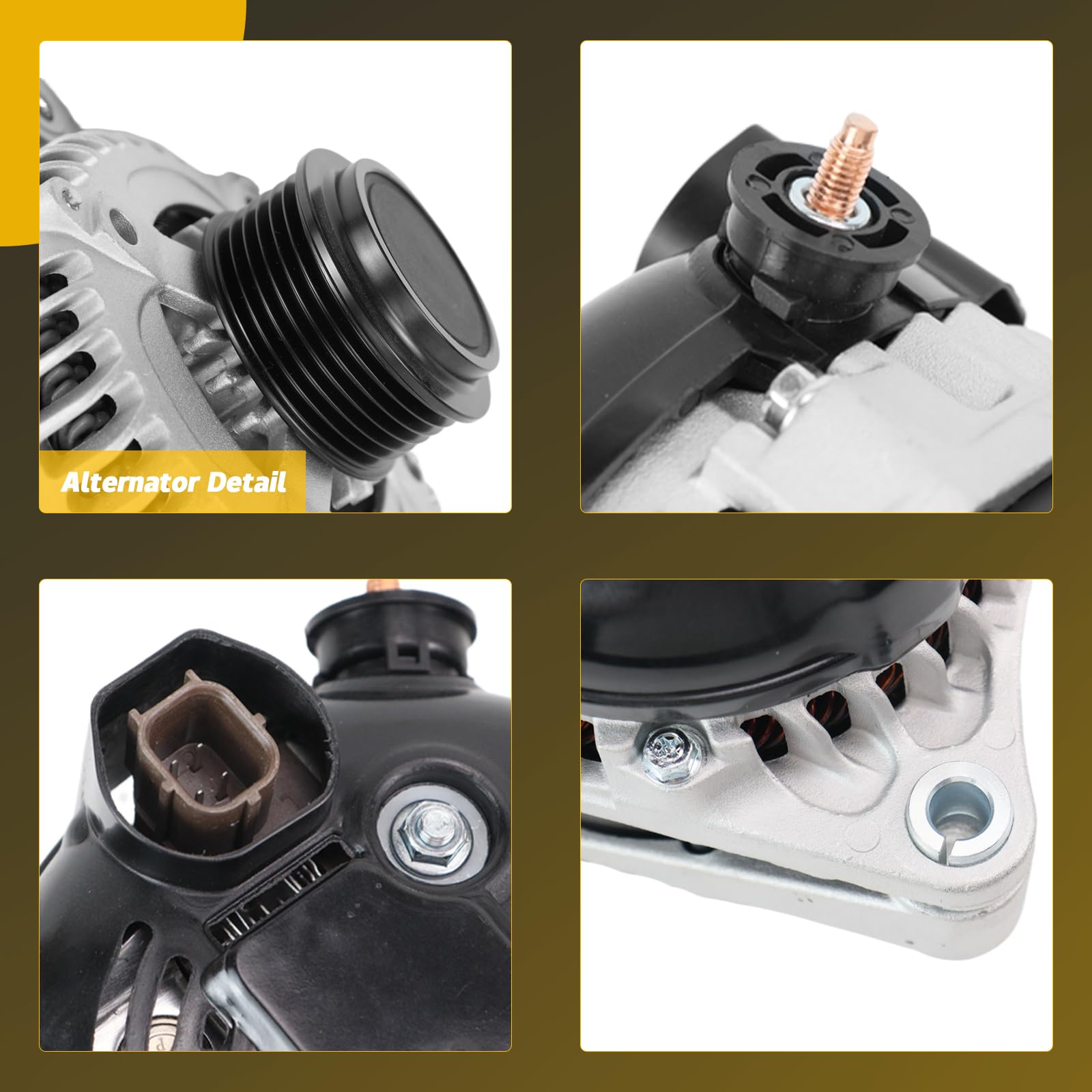 YINAVAGAD 31100-RV0-A01 Alternator for Honda Pilot 3.5L 2012 2013 2014 2015, Odyssey 2011 2012 2013, Ridgeline 3.5L 2012 2013 20