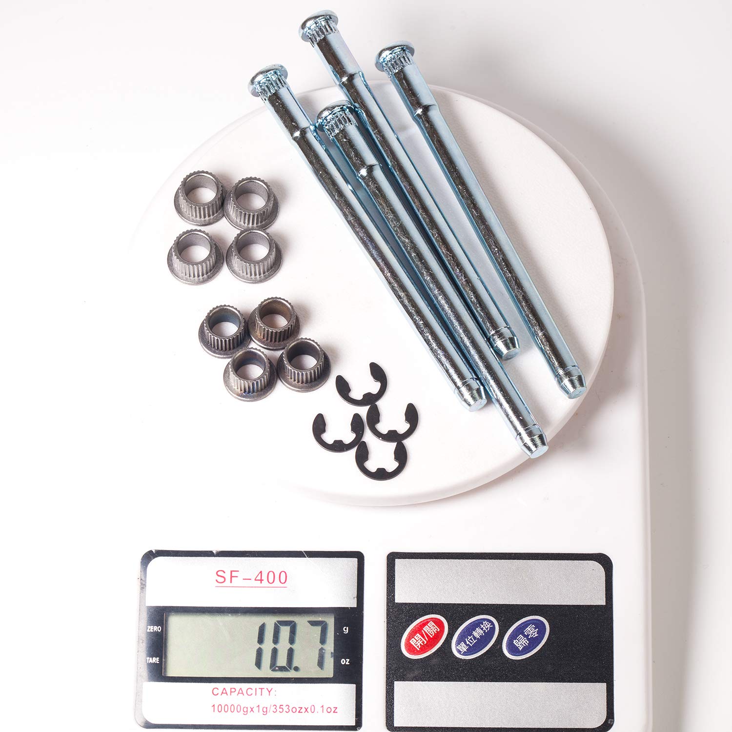 JSDAN 38416 Chevy Door Hinge Pin Bushing Repair Kit (16PCS) for C1500 2500 3500 Tahoe GMC Yukon 1988-2002