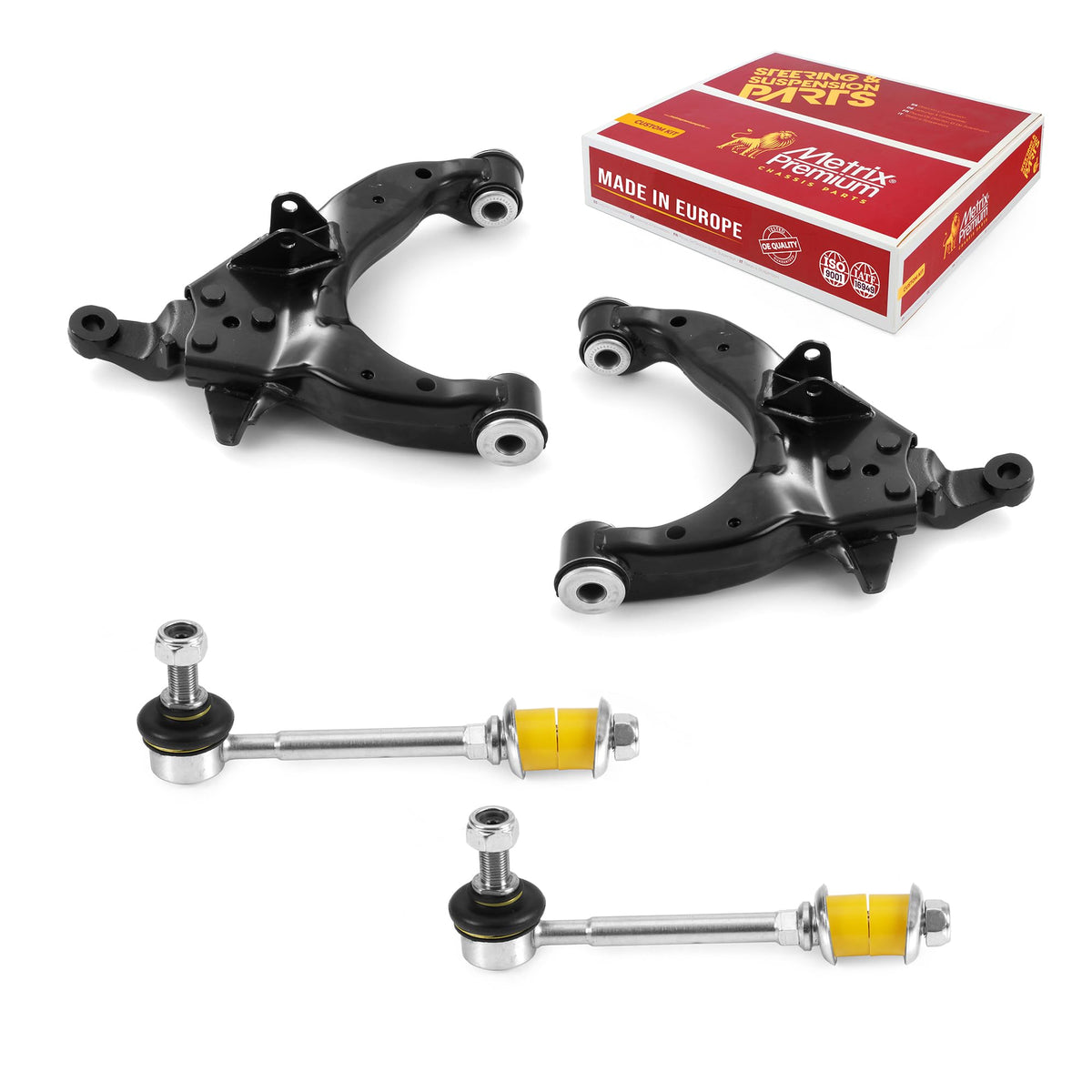 Metrix Premium Chassis Parts - 4 Pc Front L/R Lower Control Arm & Front L/R Sway Bar Stabilizer End Link Kit Fits 1996-2002 Toyo