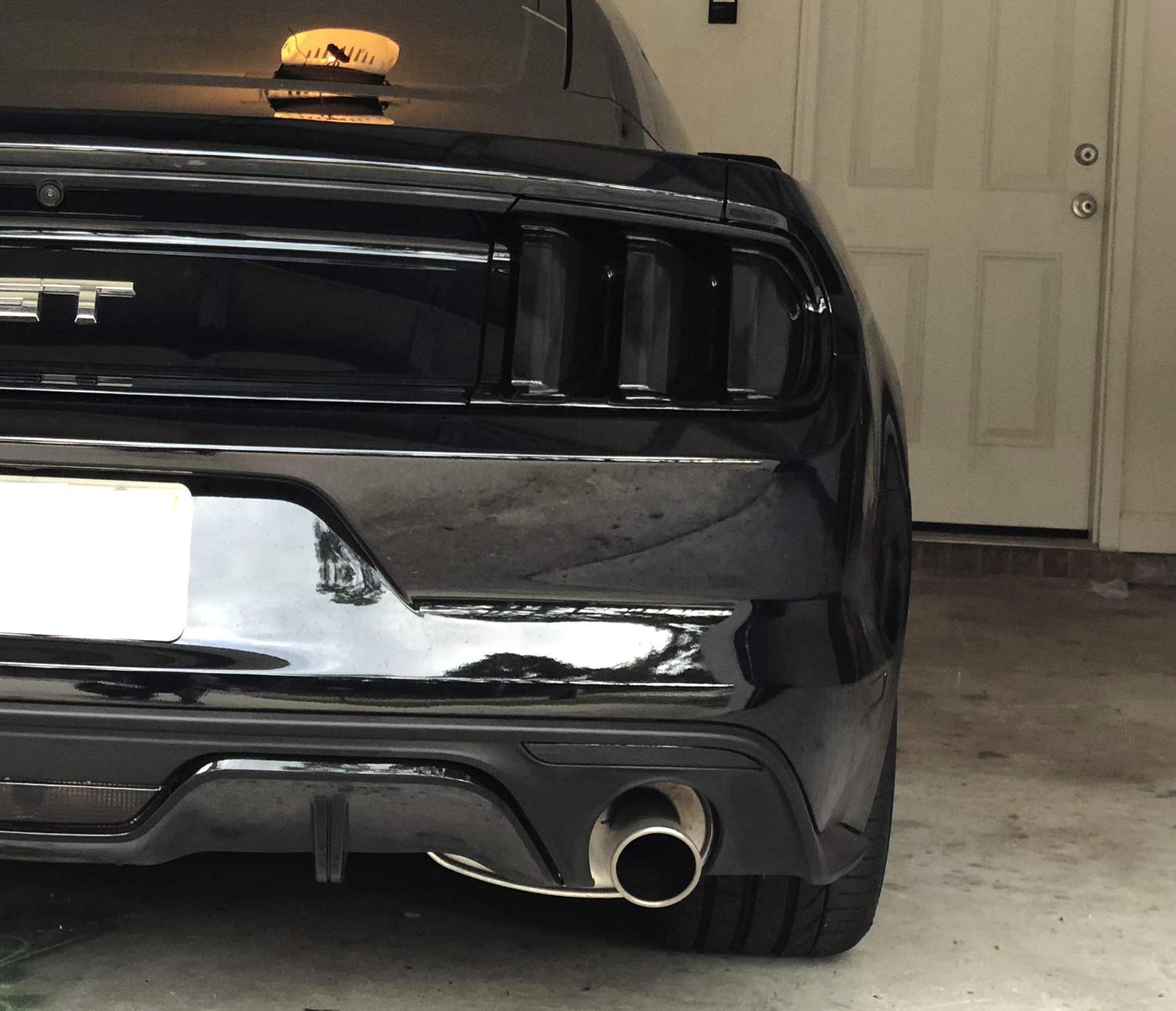 Ijdmtoy Black Smoked Lens Rear Bumper Reflector Lenses Compatible With 2015-2017 Ford Mustang, Oe-Spec Lh Rh Assembly