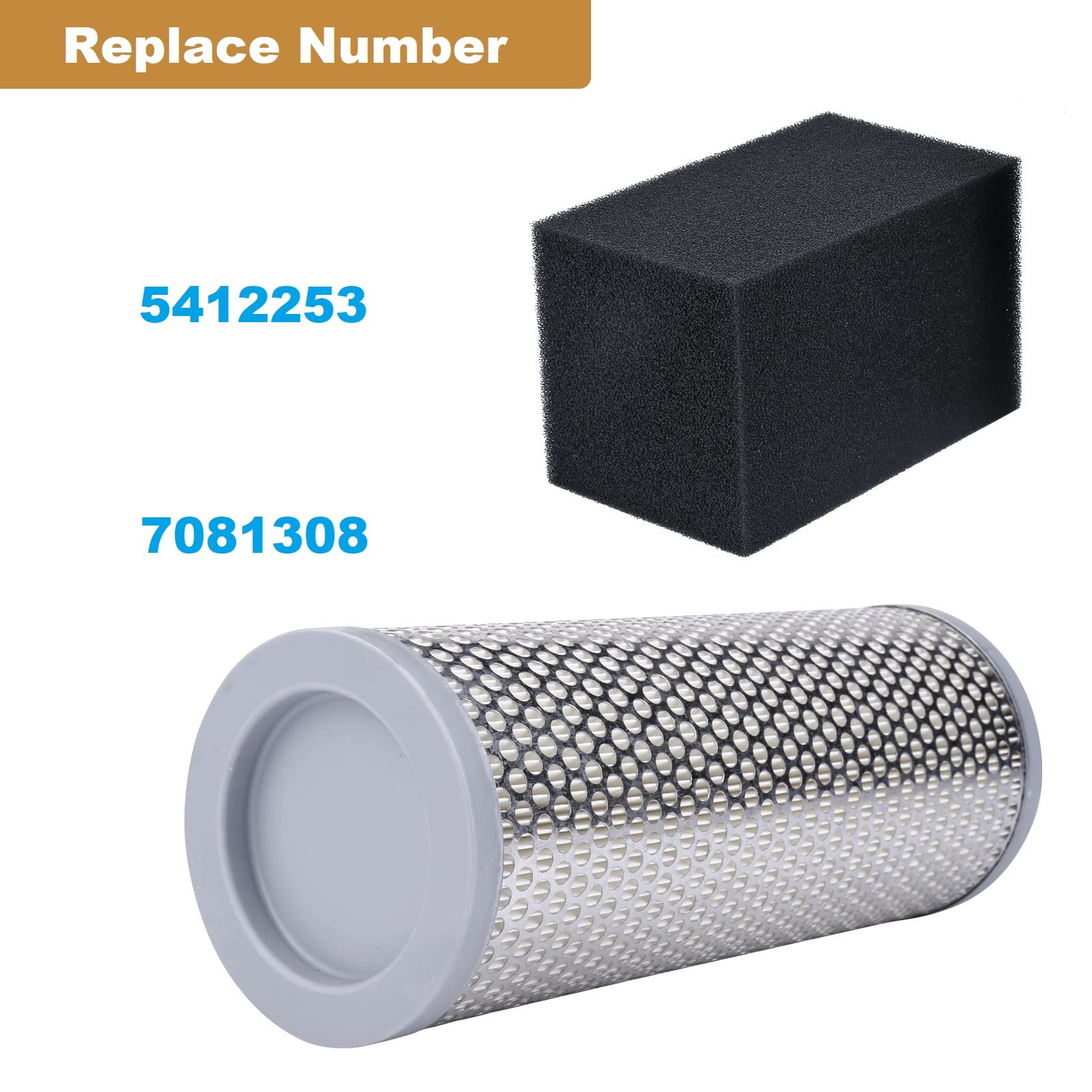 Air Filter Replace #7081308 & 5812253 Compatible With Polaris MVRS 700 800 Ranger 2x4 500 / 4x4 400 500 / 6x6 700/800 XP Crew EF