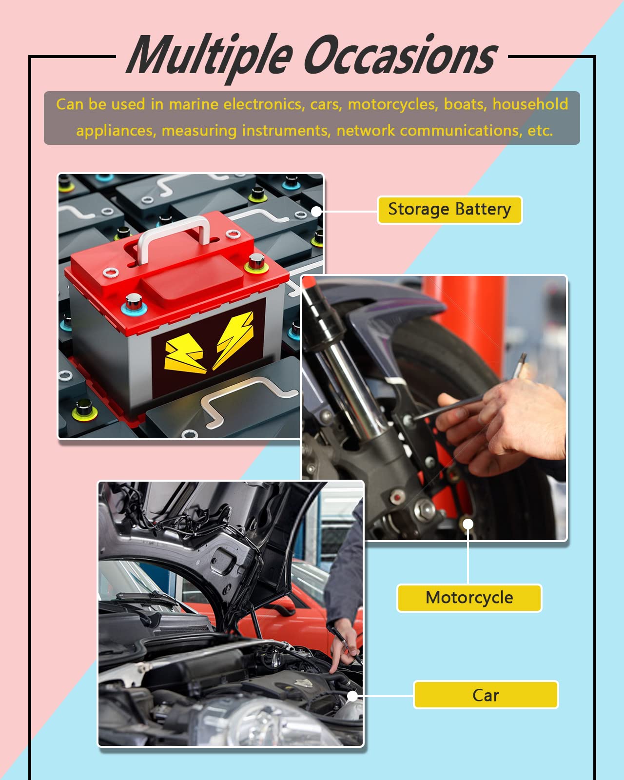 Battery Terminal Boots Insulating Covers 20 Pack (10 Red/10 Black), Protector Cable Lug Caps Replacement Tools for Auto Marine C