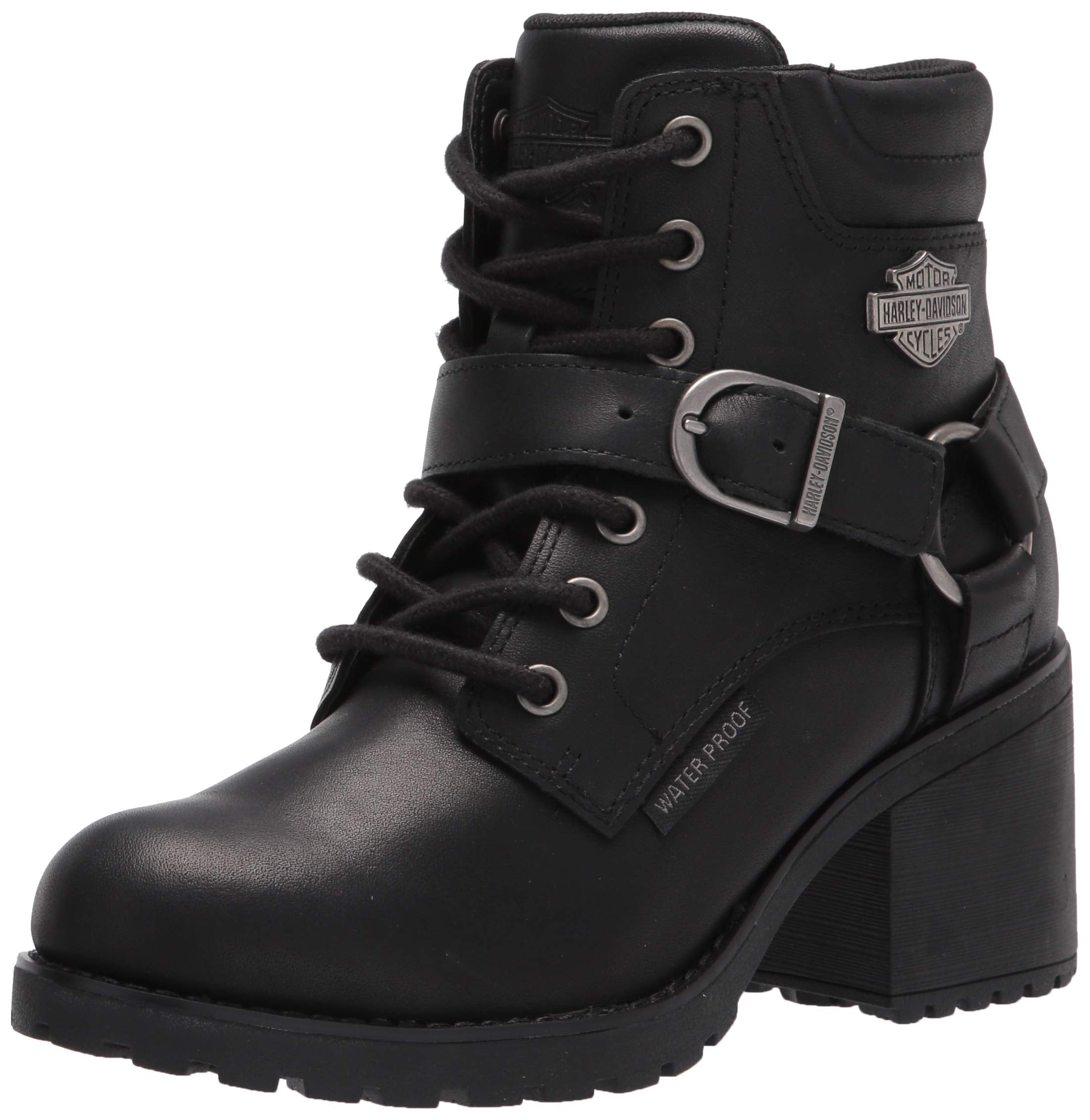 Harley-Davidson Footwear Women'S Howell 5'' Lace Motorcycle Boot, Black, 9