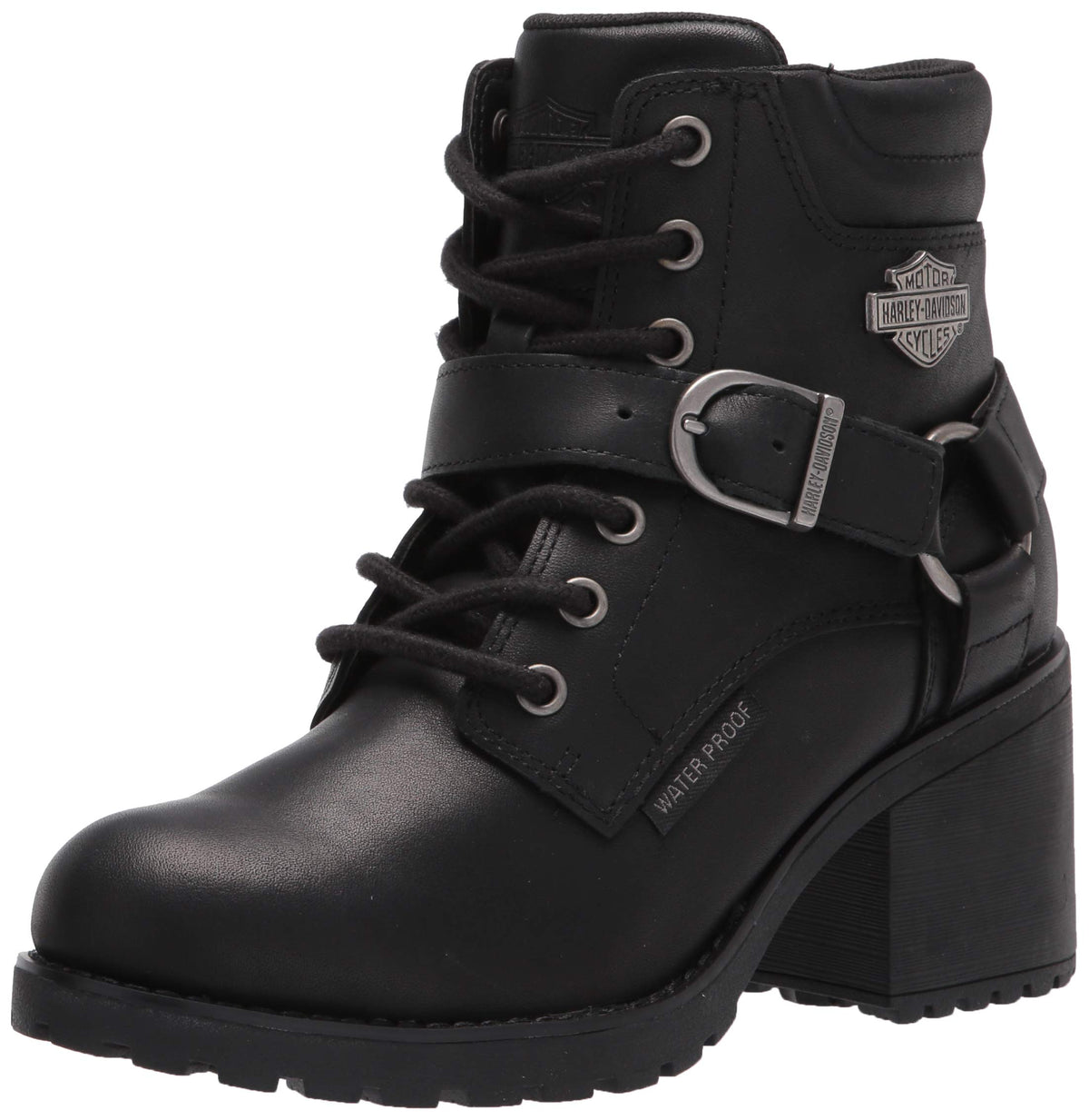 Harley-Davidson Footwear Women'S Howell 5'' Lace Motorcycle Boot, Black, 9