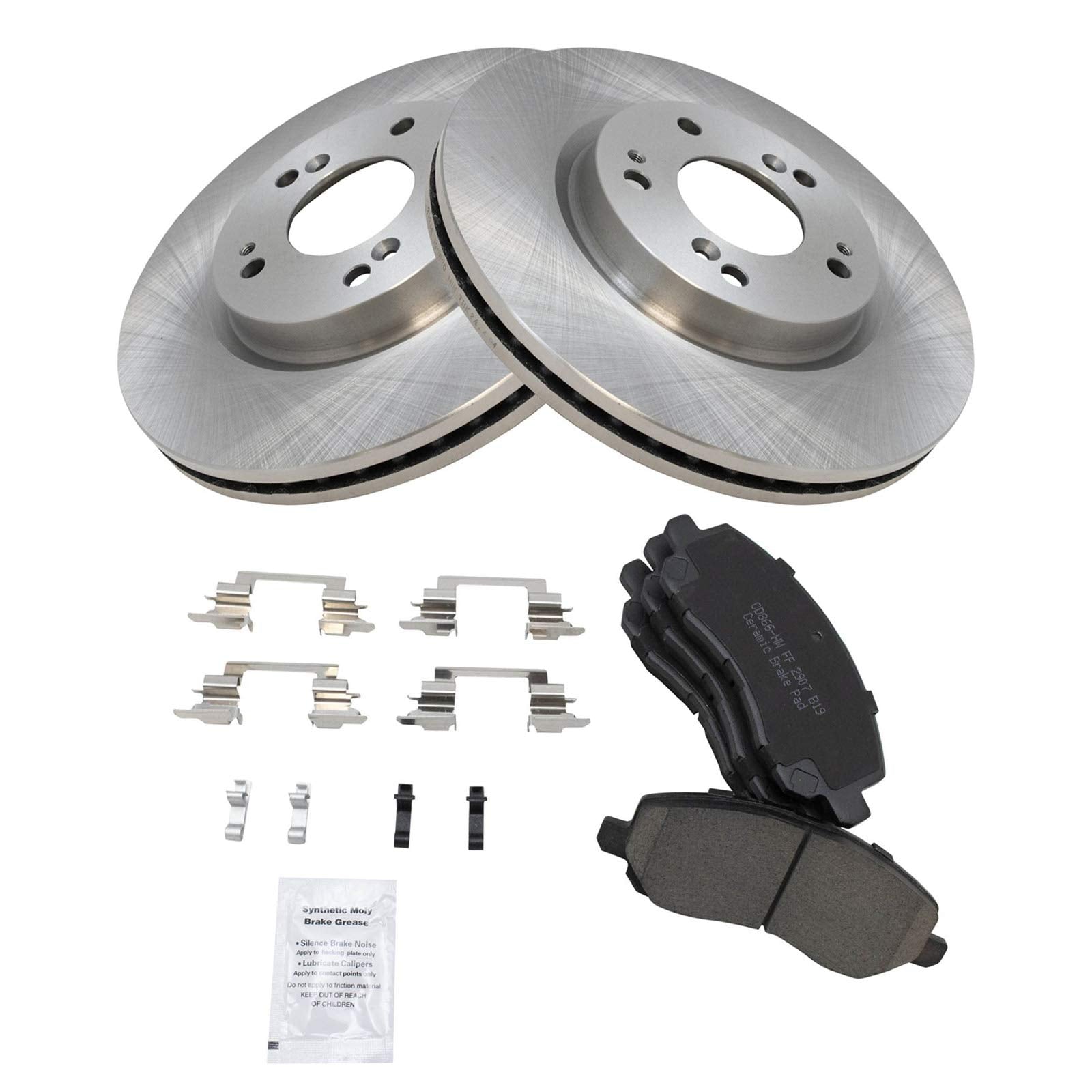 Trq Front Ceramic Brake Pads & Rotor Kit Set For Dodge Mitsubishi Car Suv