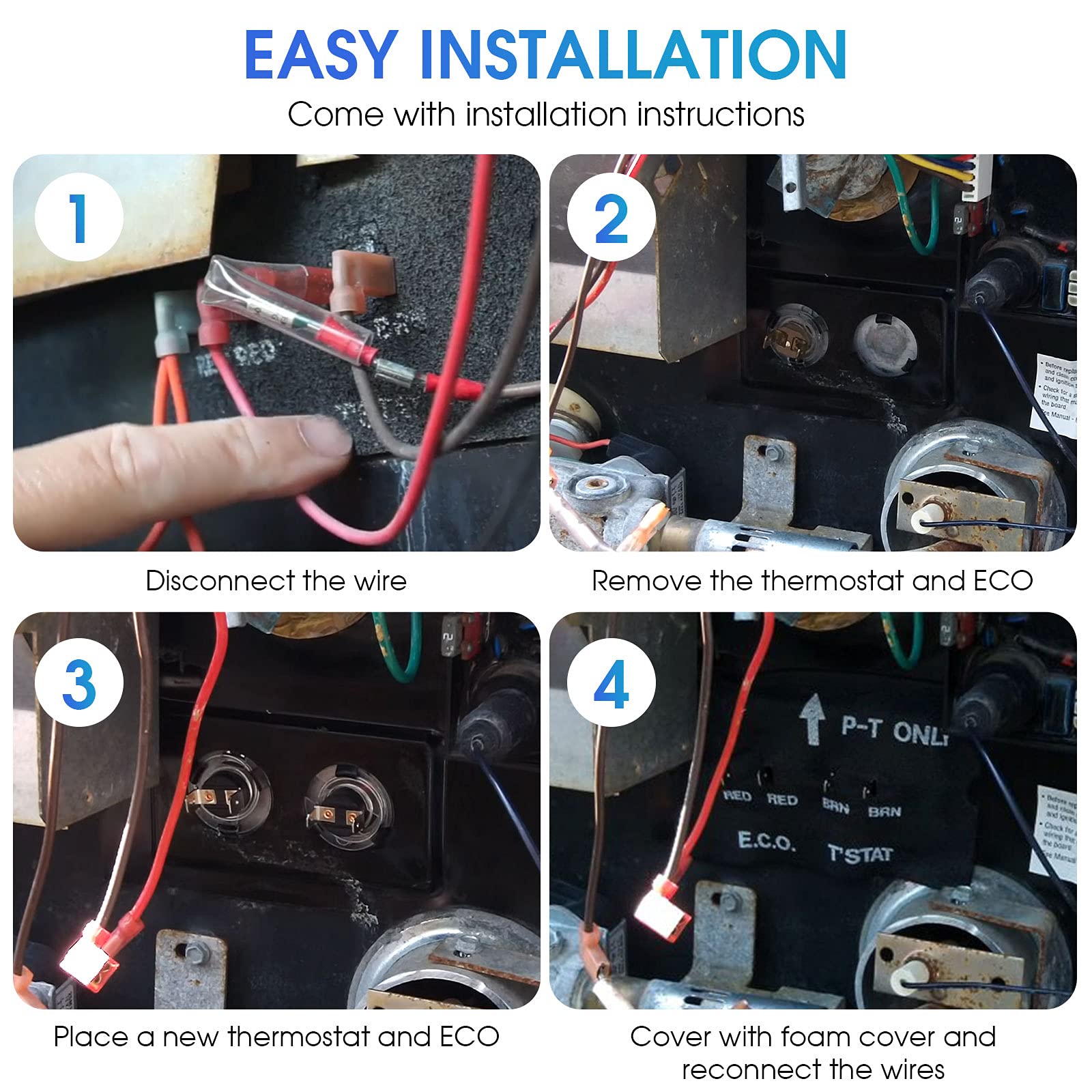 Handylife Rv Water Heater Thermostat Assembly, Eco Thermostat Replacement Part For Atwood 91447, Water Heater Service Emergency Repair Parts For Rv