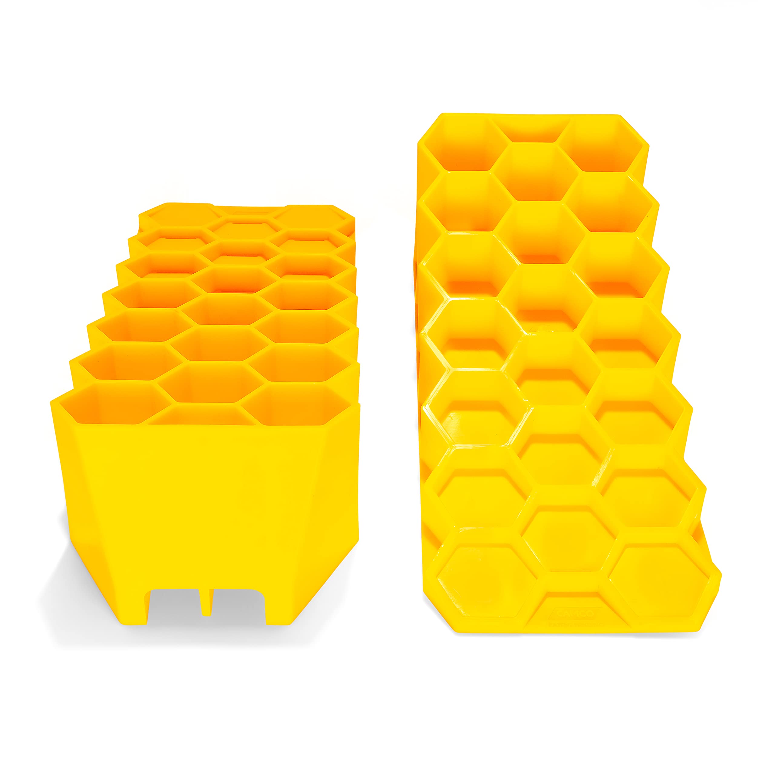 Camco Camper / RV Wedge Leveler - Adds Up to 3.25” of Lift - Features Heavy Duty Lightweight Honeycomb Design - Compatible w/RVs with Parking Brakes - 2-Pack (44580)