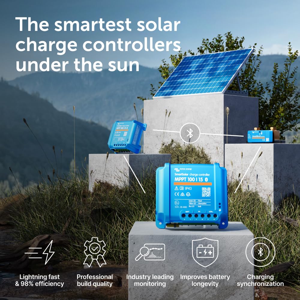 Victron Energy Smartsolar Mppt 100V 15 Amp 1224-Volt Solar Charge Controller (Bluetooth)