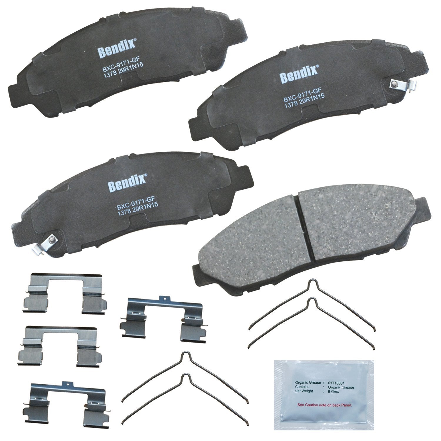 Bendix Priority1 Cfc1378 Ceramic Front Brake Pads For Acura Mdx 2013-2007, Rlx 2014, Rlx 2020-2016, Zdx 2013-2010, Honda Pilot 2