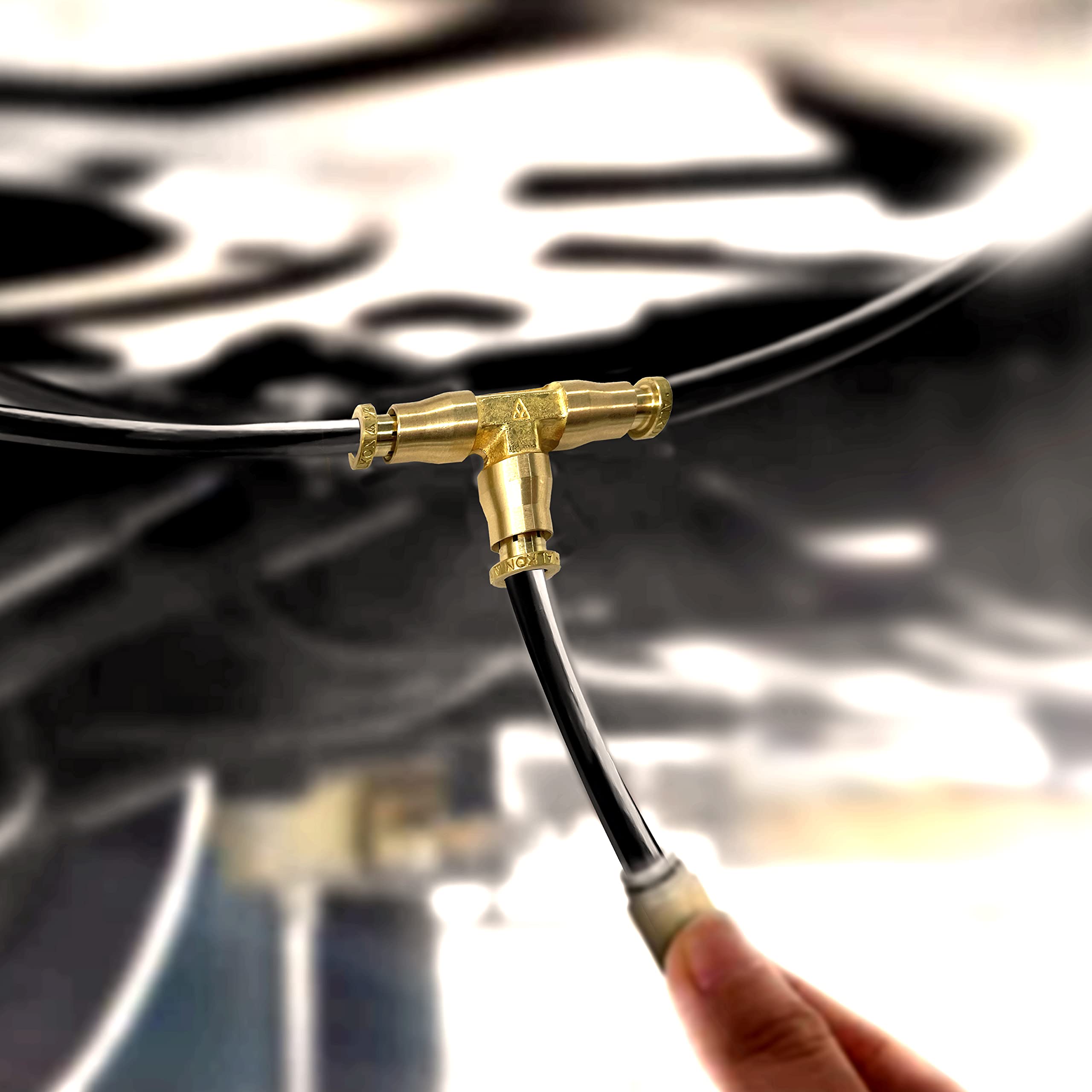 TORQUE Air Line Service Kit for Air Bags Suspension Kit Fittings, 1/4 NPT Elbow Fitting, 16 Feet Tubing, Air Inflation Valve Schrader Union Tee (Push to Connect) Air Bags for Trucks Fittings TR2012AS