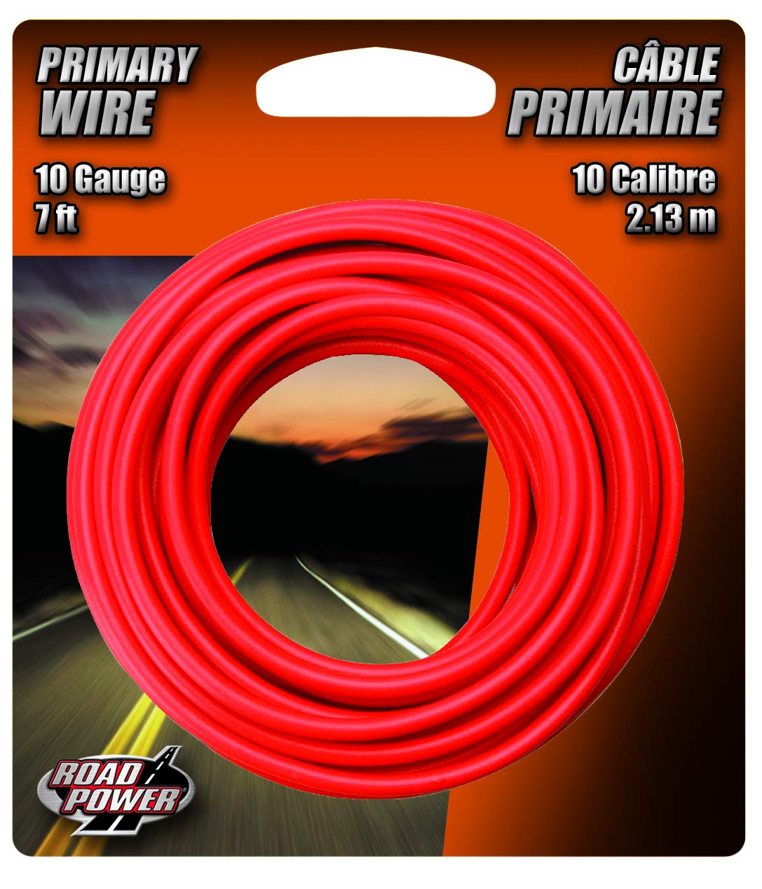 Road Power 55672133 10-Gauge 7-Foot Automotive Copper Wire; Red