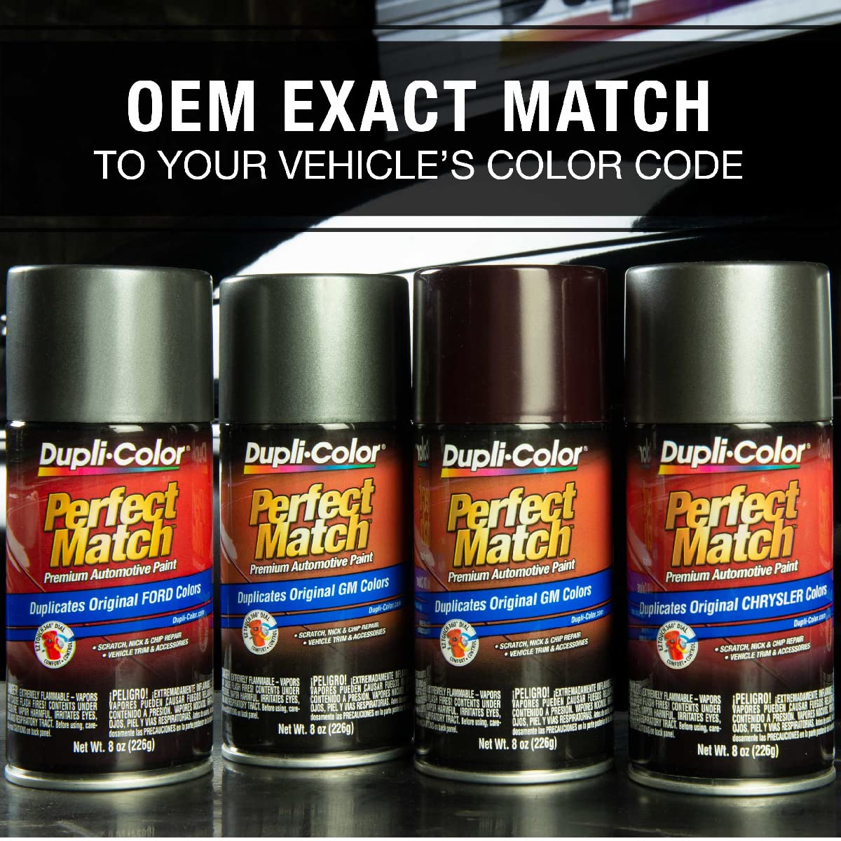 Dupli-Color Ebty16177-6Pk Perfect Match Automotive Spray Paint - Toyota Classic Silver Mica, 1F7 - 8 Oz. Aerosol Can, 6-Pack