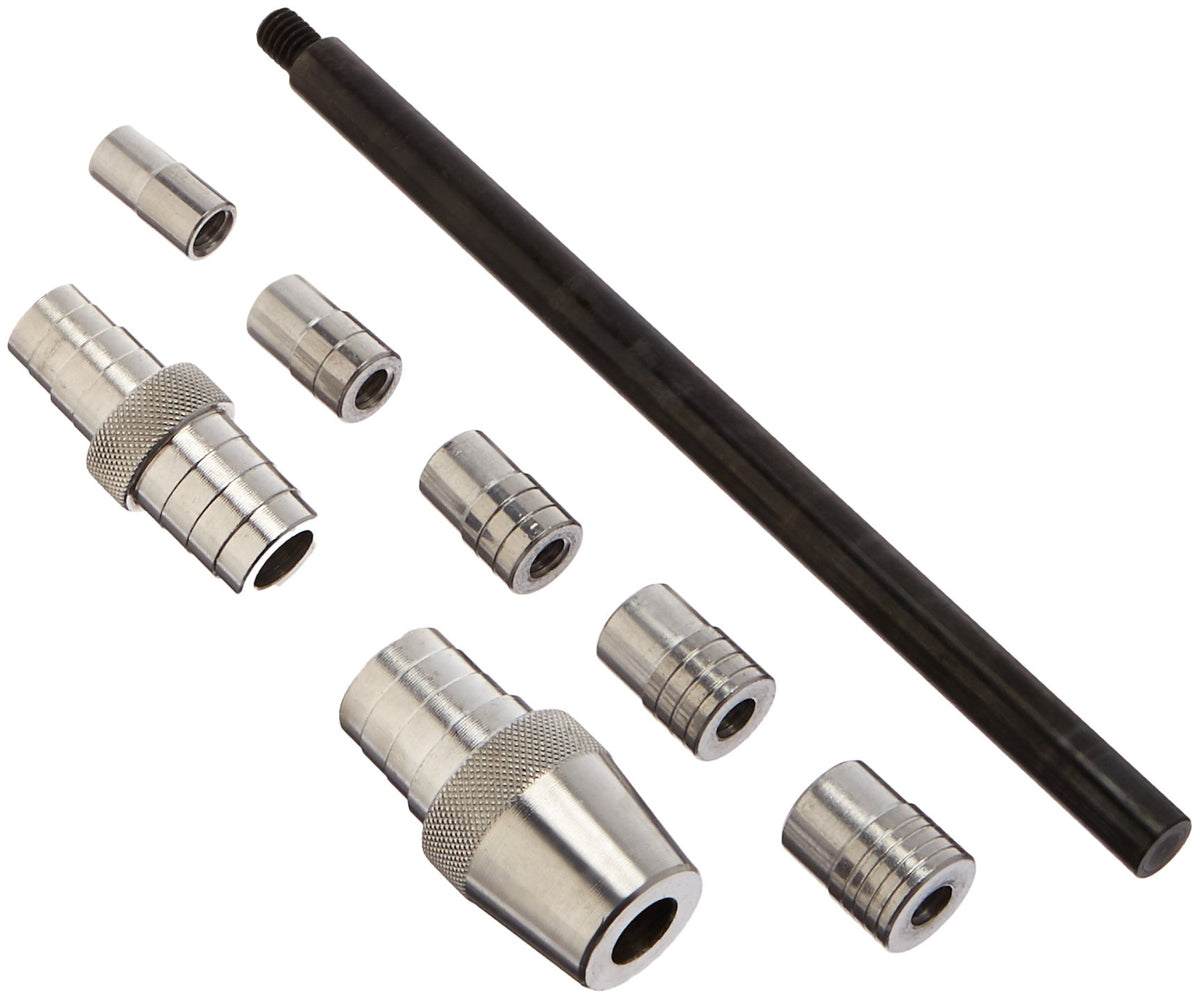 Performance Tool W1158P Metric Clutch Alignment Tool - 10 Sizes With Shaft, Bushings, And Graduated Diameters For Easy And Preci