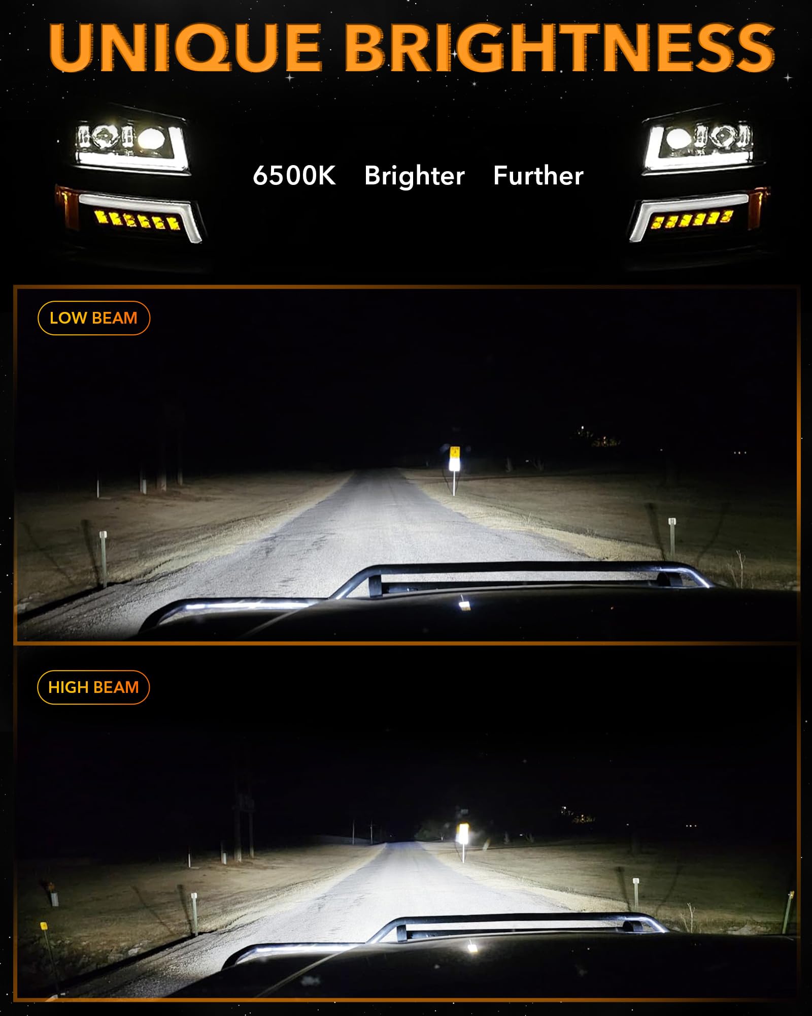 Z-Offroad Led Headlights Assembly Dot Approved With Drl Turn Signal Hi/Low Sealed Beam Compatible With 2003-2006 Chevy Silverado