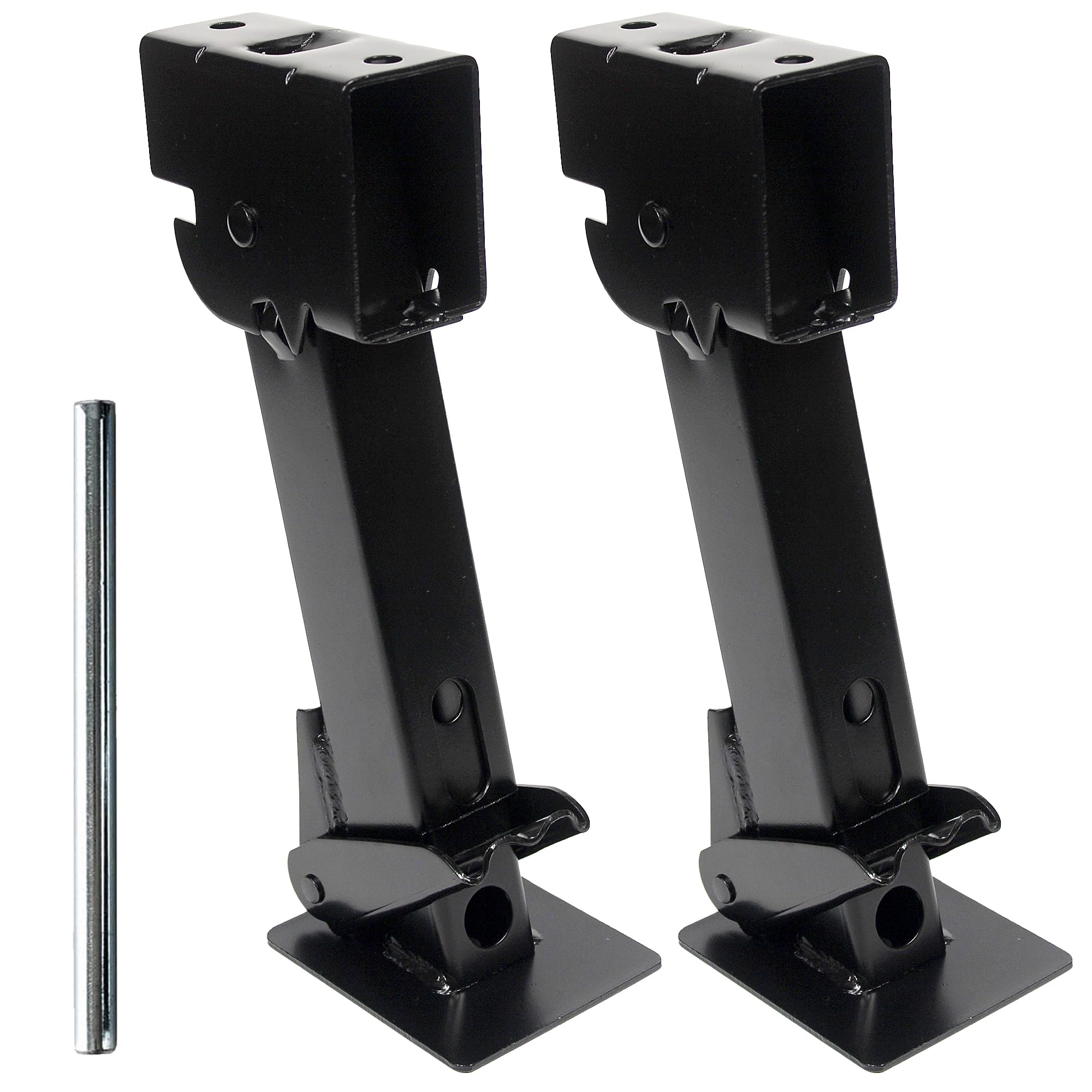 MaxxHaul 50970 Trailer Swing Down Stabilizer Jacks Telescoping RV Camper Accessories 1000 Lbs Capacity Each 12-18 inch | Set of 
