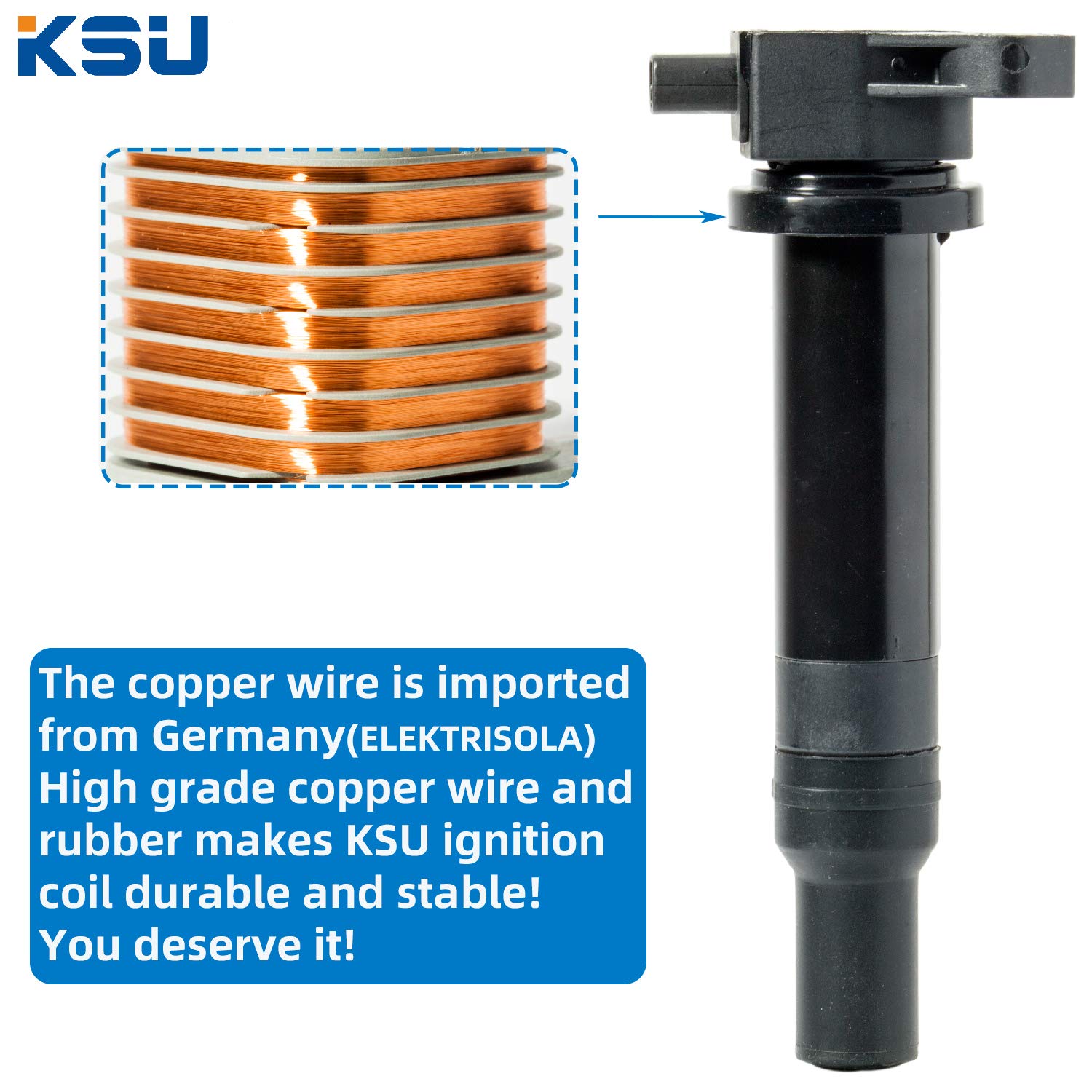 KSU Coil pack compatible with Kia RIO RIO5 1.6L L4 2006 2007 2008 2009 2010 2011