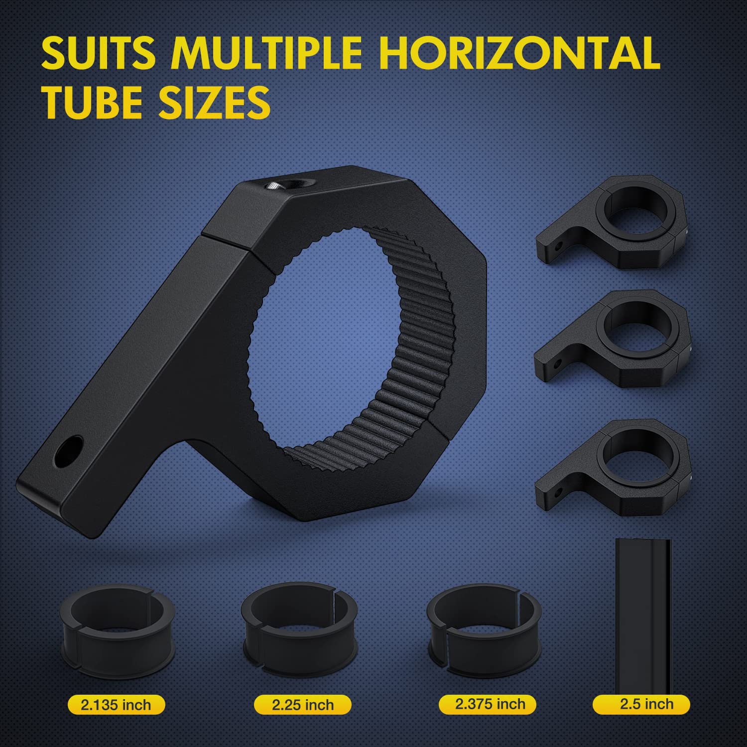 Nilight 2 Pack Mounting Bracket Kit Led Off Road Light 1 1.5 1.75 2 Inch Horizontal Bar Tube Clamp Holder For Bull Bar Roll Cage