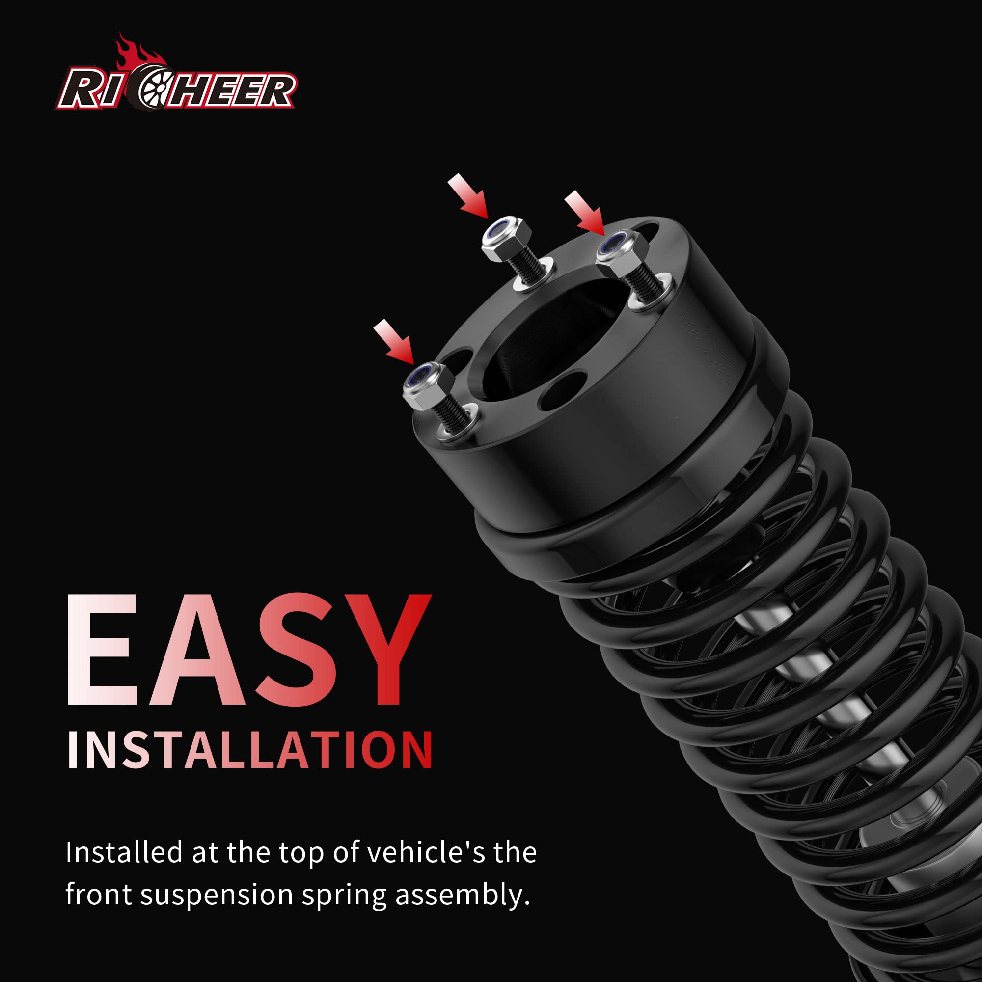 Leveling Lift Kit For 2004-2022 F150, 3 Front And 2 Rear Leveling Lift Kit Strut Spacers Raise Your F150,3+2 Height For 2004-2022 F150 2Wd 4Wd